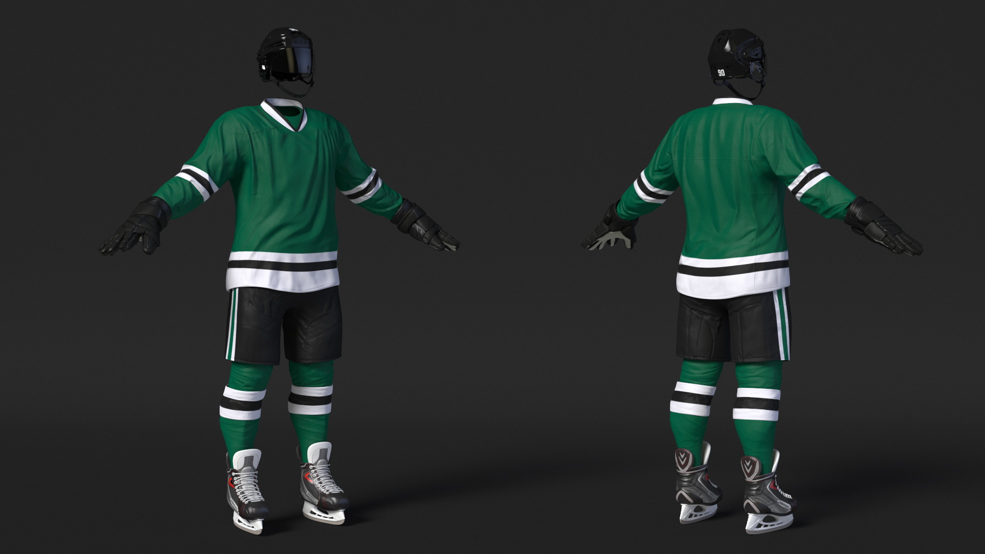 Ice Hockey Player Gear 3D