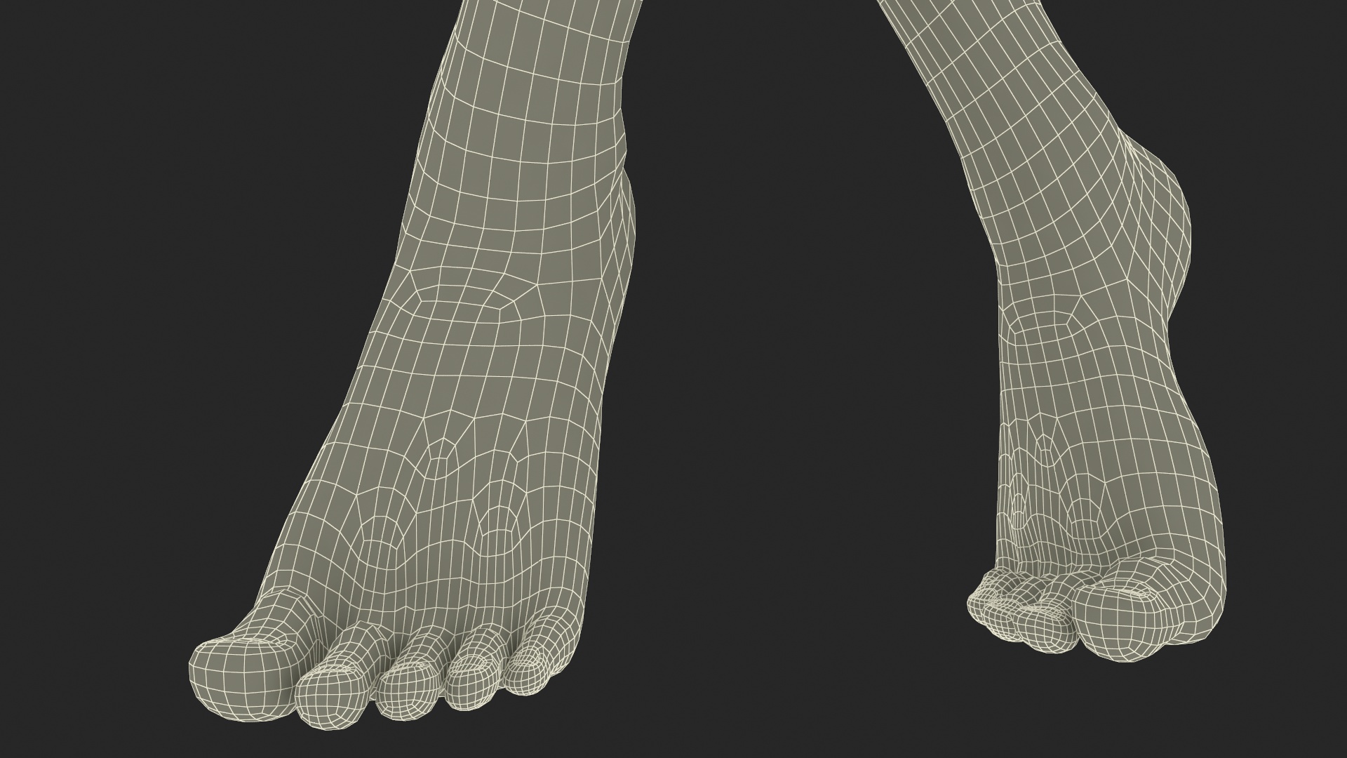 3D Female Legs Rigged model