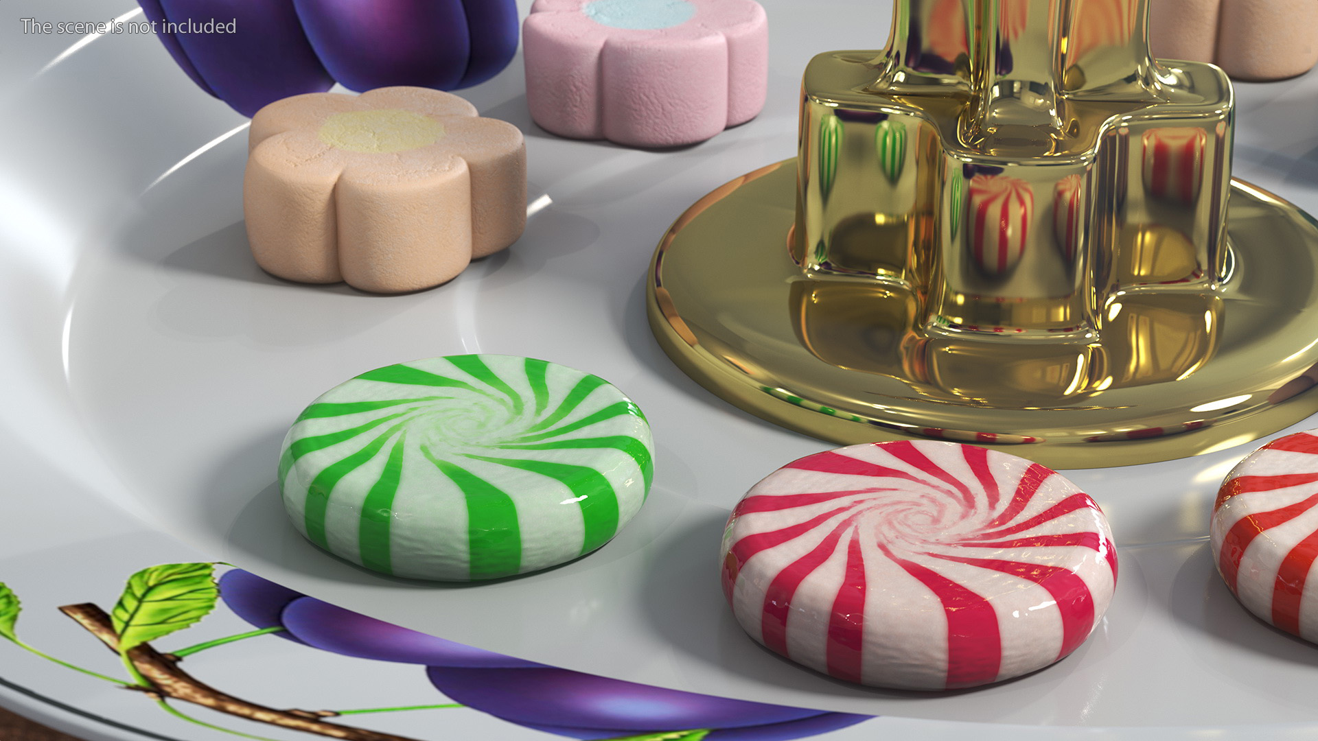 Green Round Candy 3D