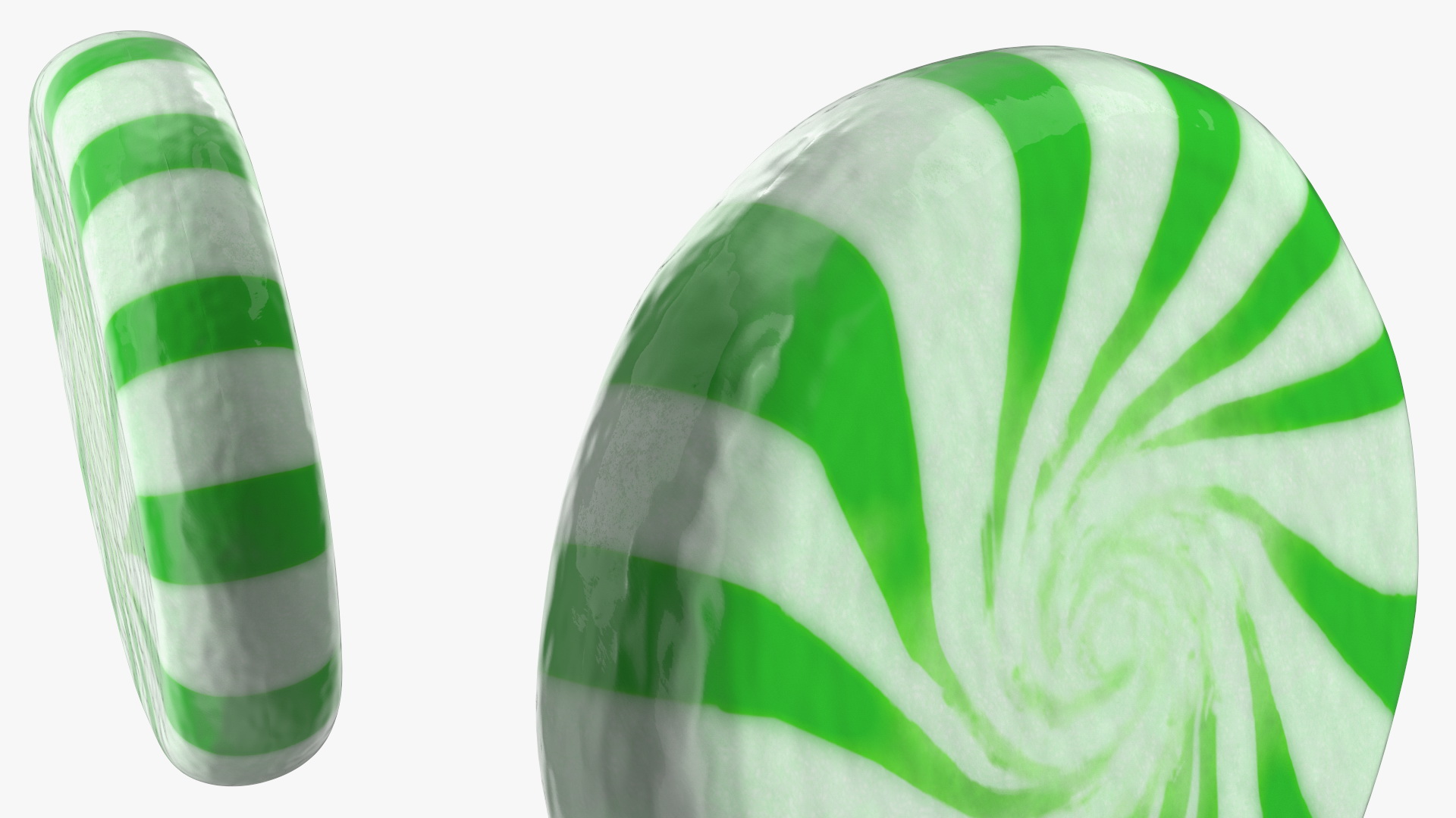 Green Round Candy 3D