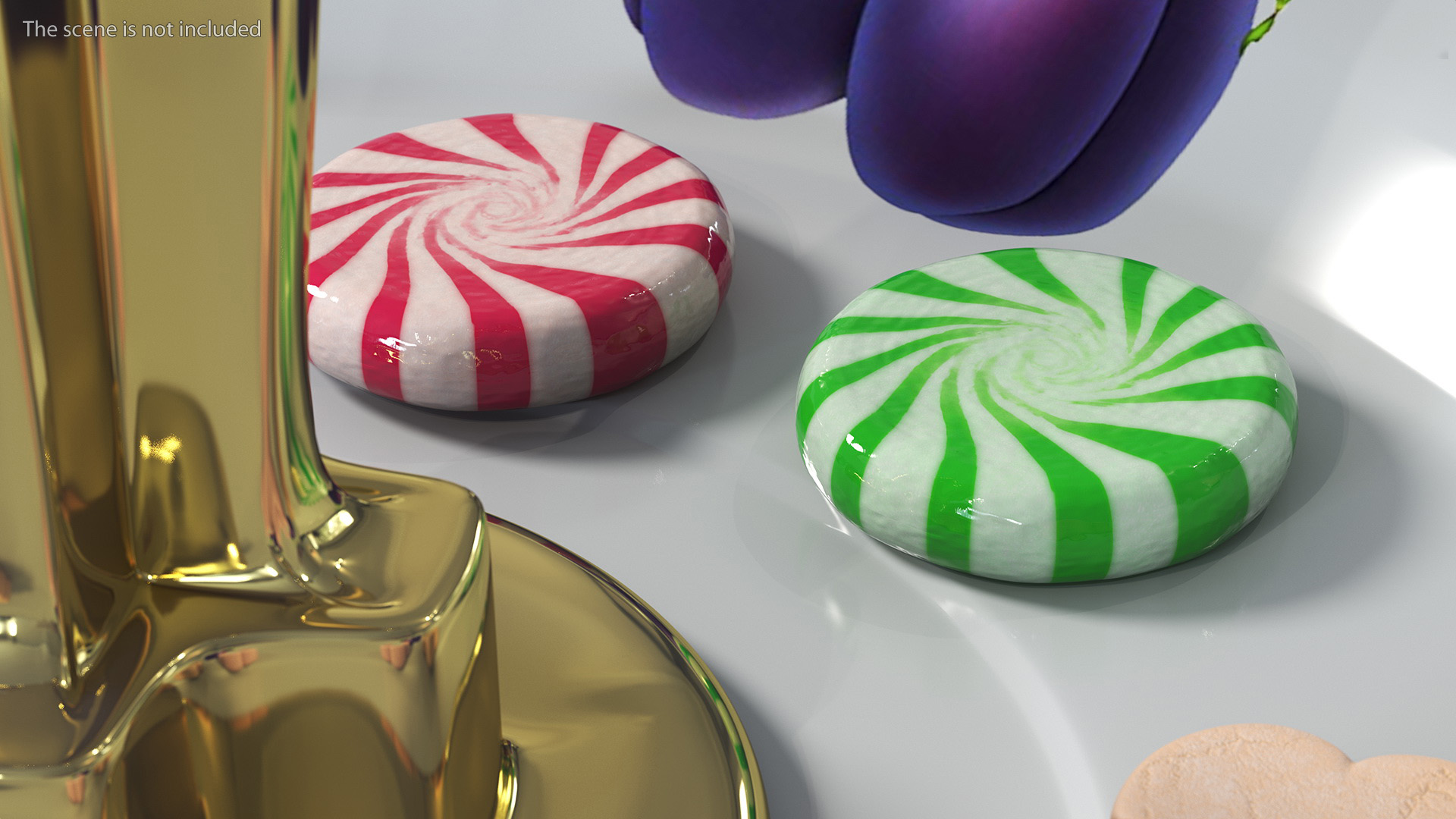 Green Round Candy 3D