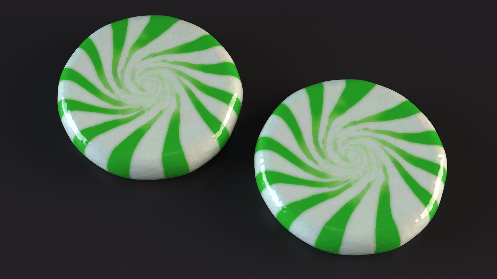 Green Round Candy 3D