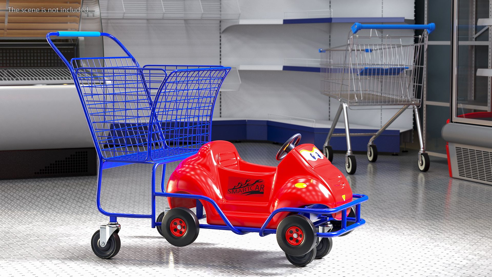 3D Supermarket Toy Car Shopping Cart model