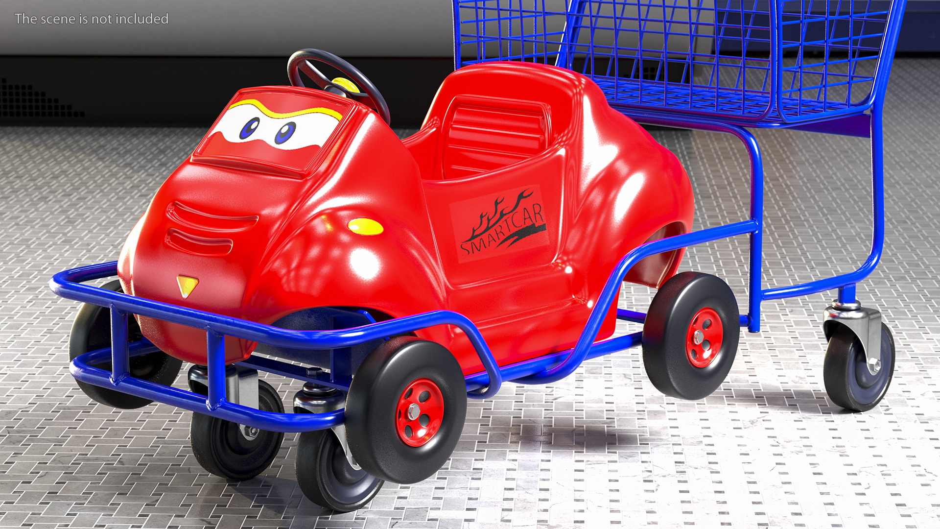 3D Supermarket Toy Car Shopping Cart model