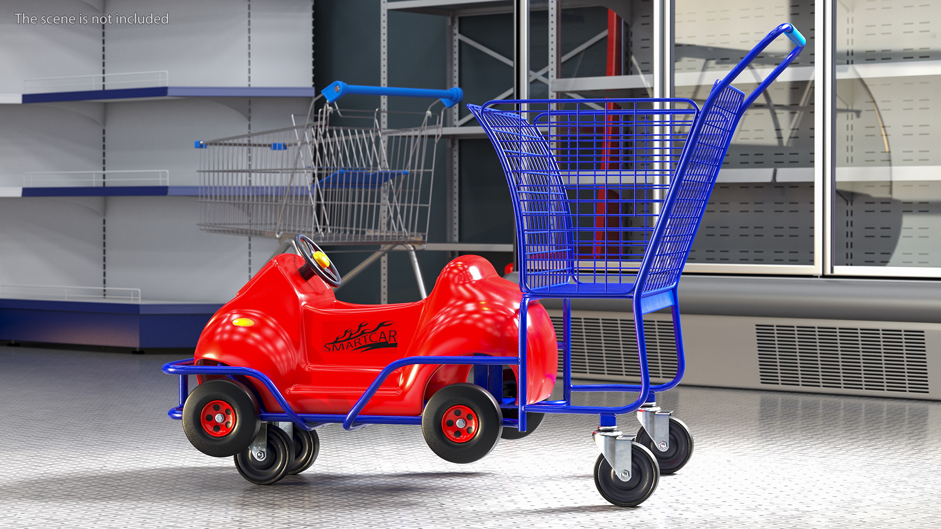 3D Supermarket Toy Car Shopping Cart model