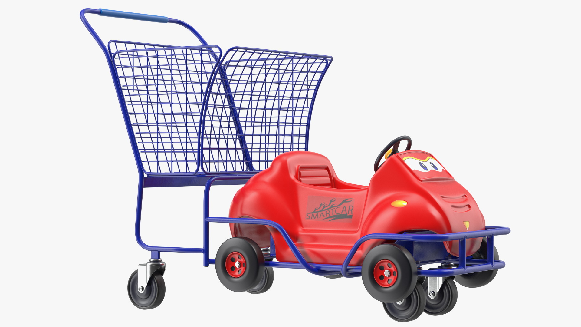 3D Supermarket Toy Car Shopping Cart model