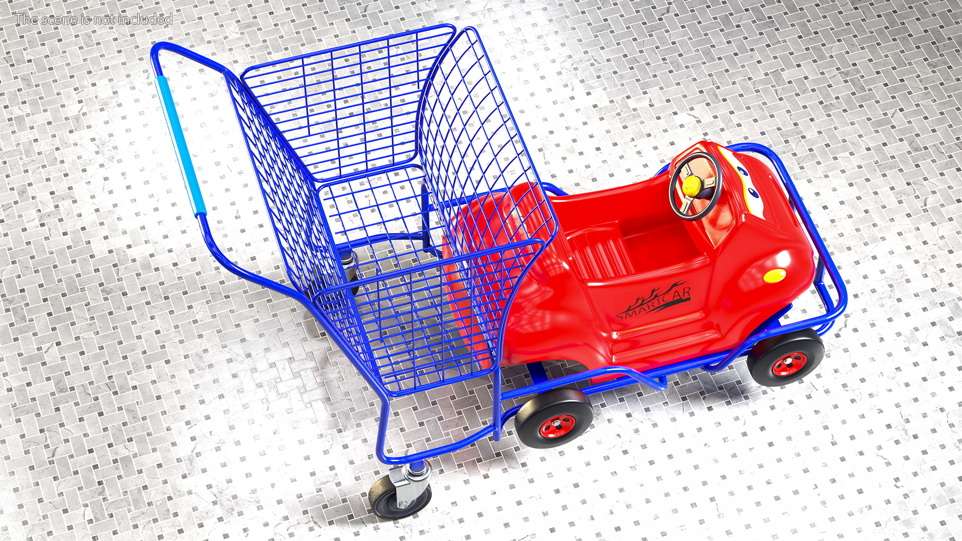 3D Supermarket Toy Car Shopping Cart model