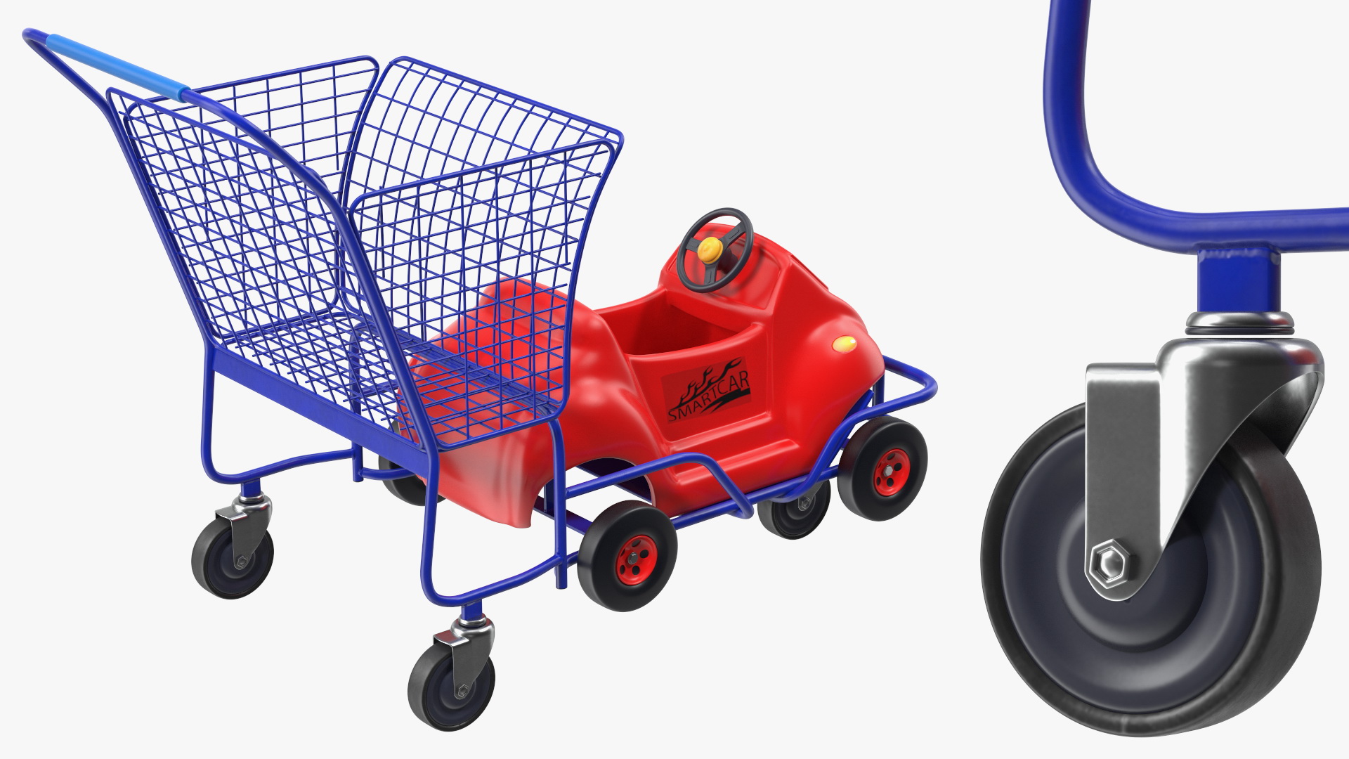 3D Supermarket Toy Car Shopping Cart model