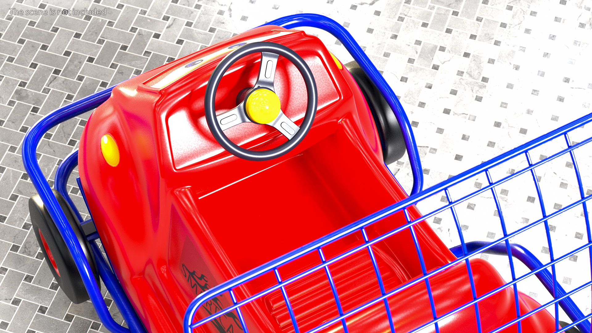 3D Supermarket Toy Car Shopping Cart model