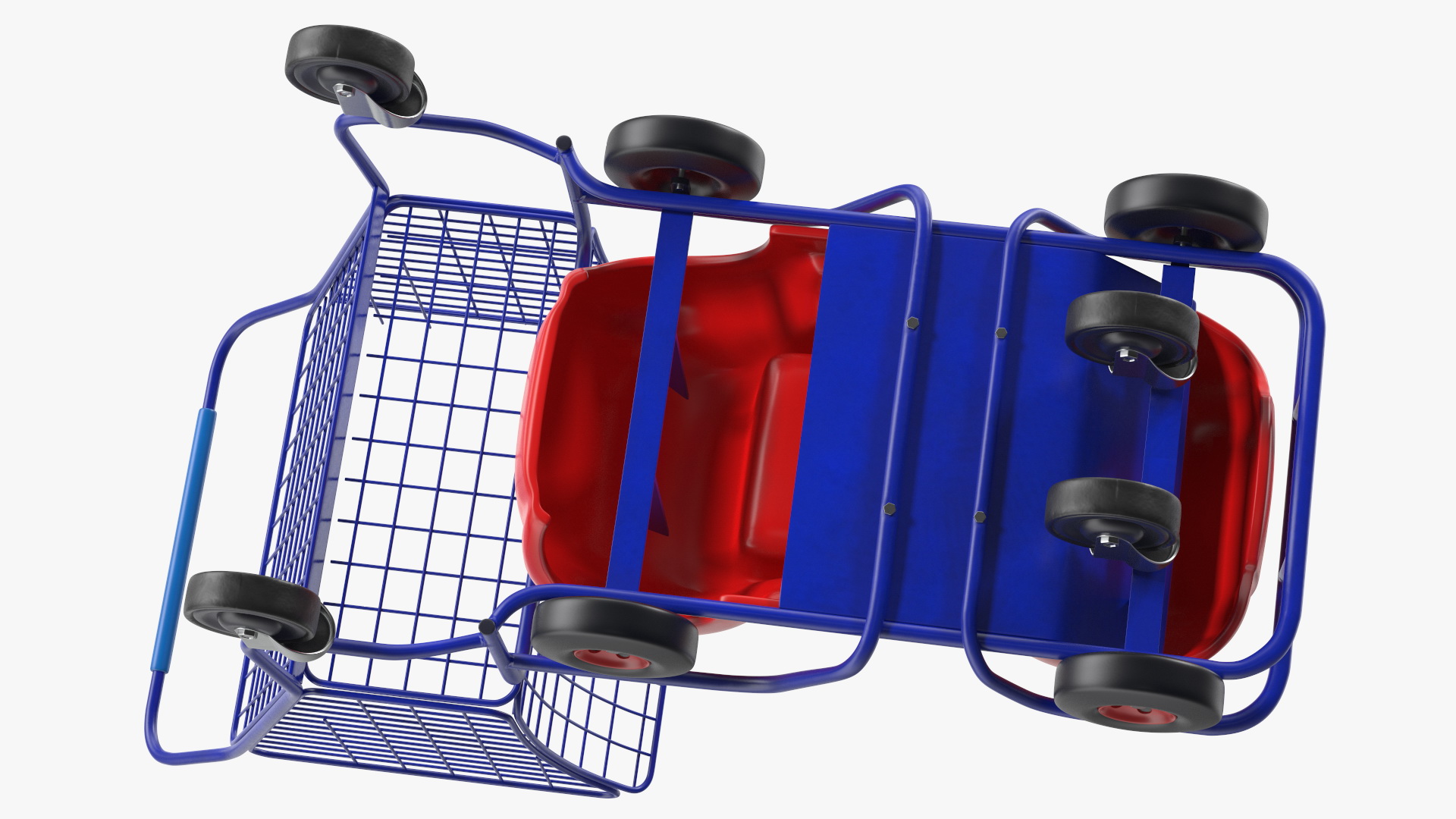 3D Supermarket Toy Car Shopping Cart model