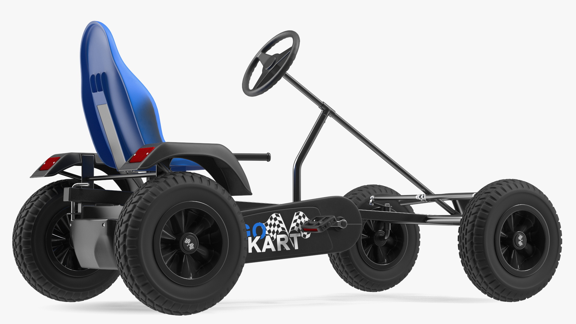 3D model Blue Pedal Go Kart Rigged