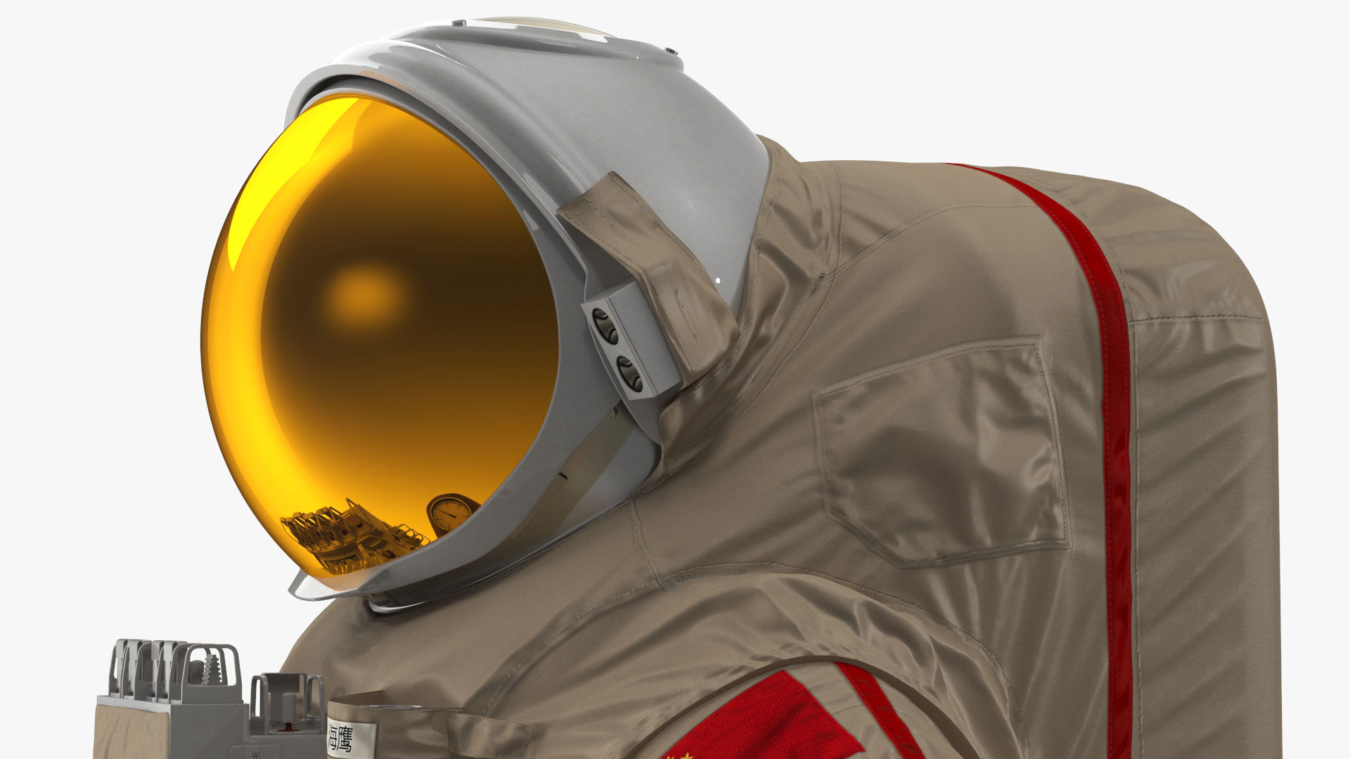 3D model Astronaut Suit Haiying with Helmet Rigged for Maya