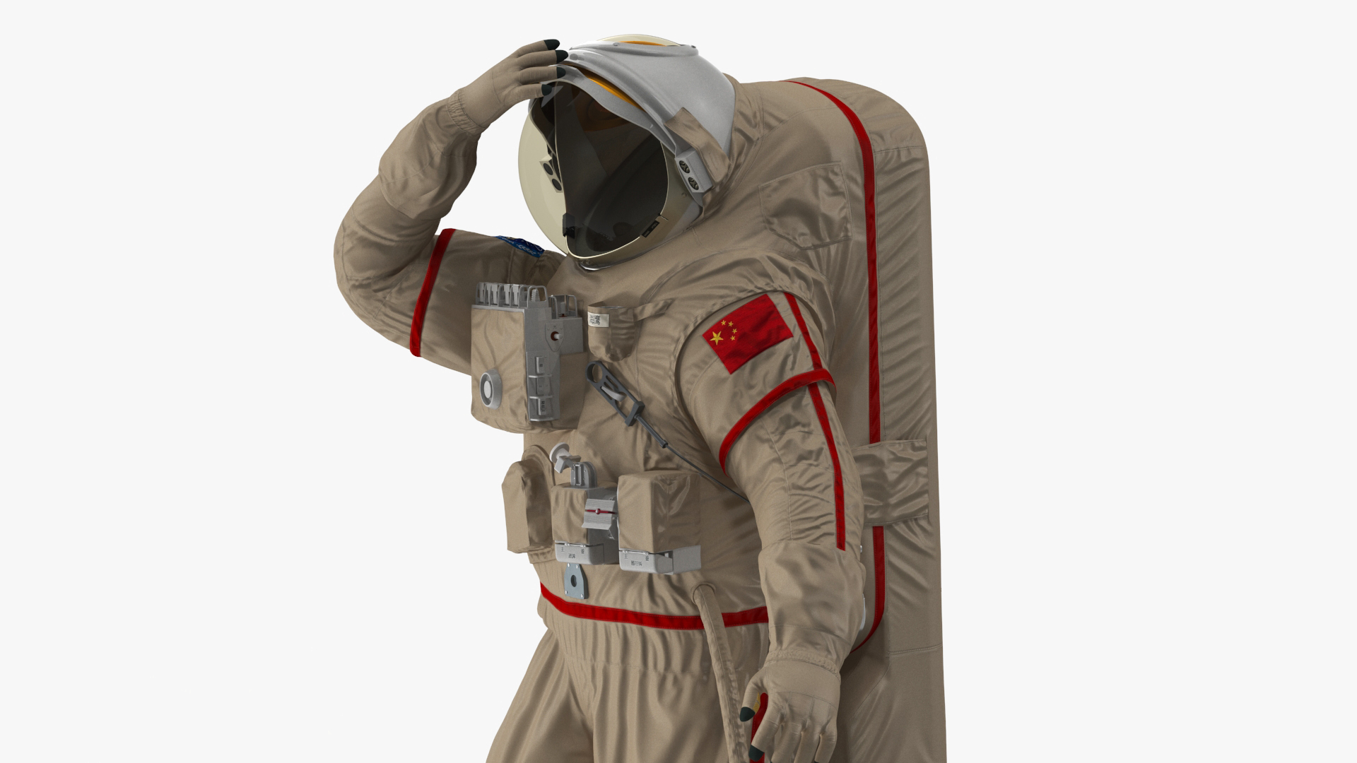 3D model Astronaut Suit Haiying with Helmet Rigged for Maya