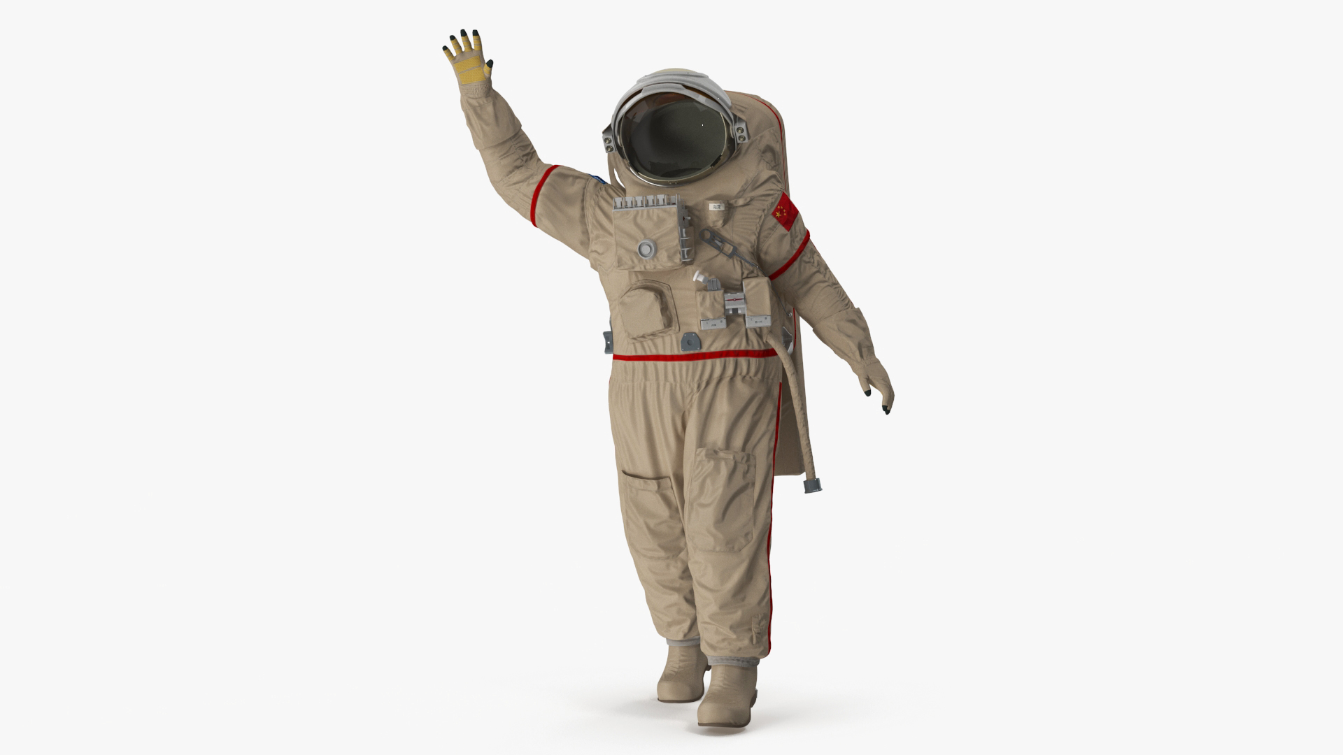 3D model Astronaut Suit Haiying with Helmet Rigged for Maya