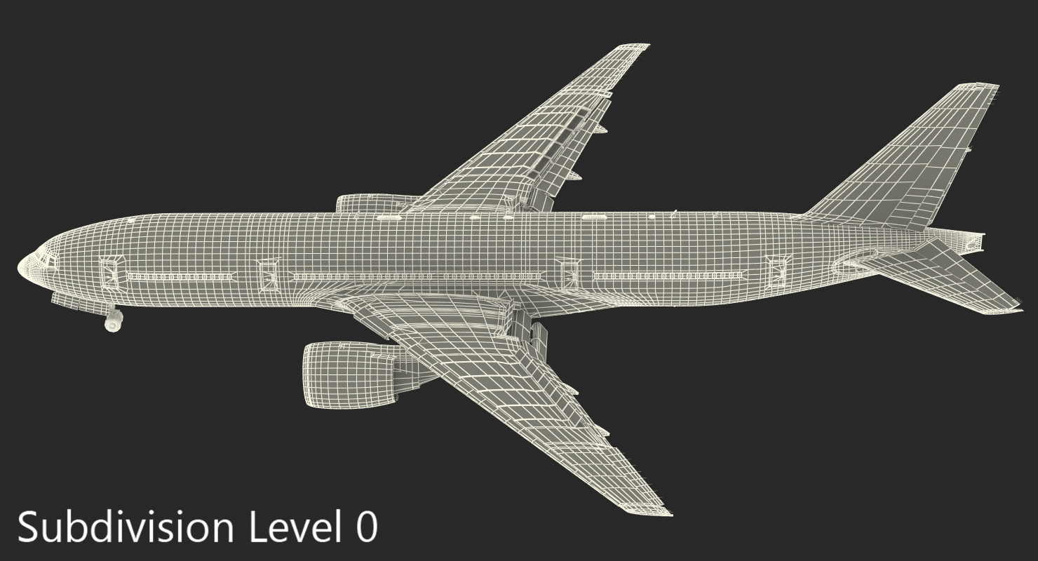 Boeing 777 200 Air France Rigged 3D