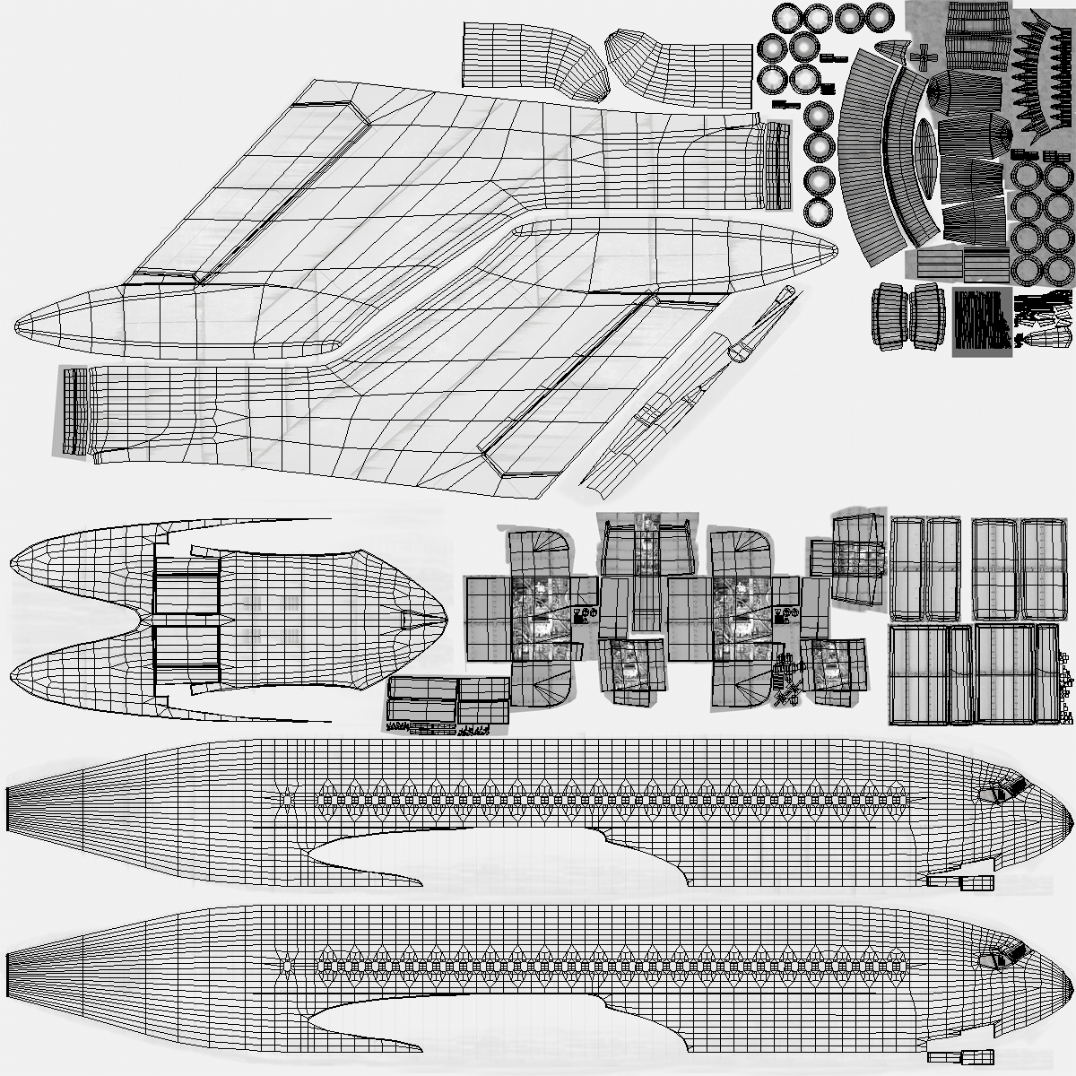 3D Boeing 727 200F Generic model