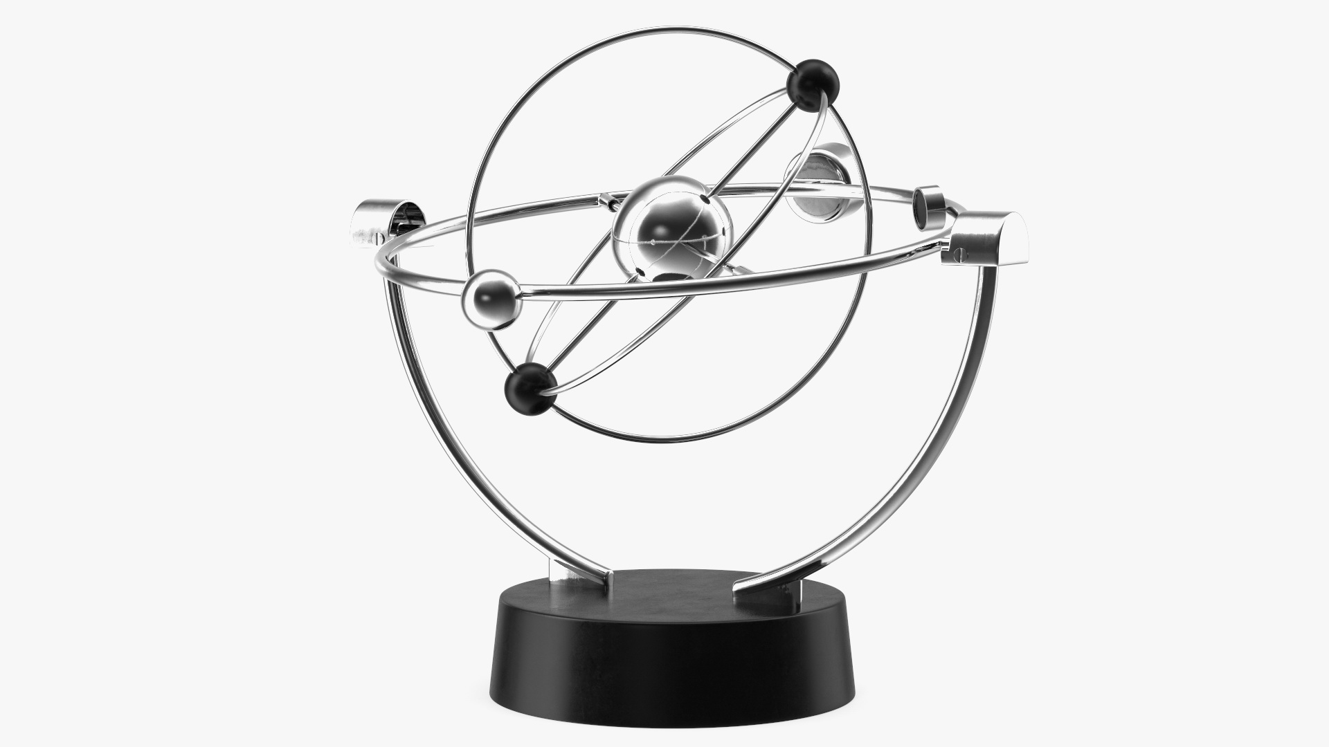 3D Orbital Newton Pendulum Model Rigged