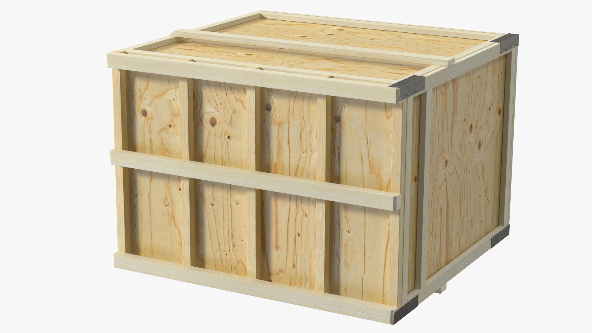 3D Wooden Shipping Crate