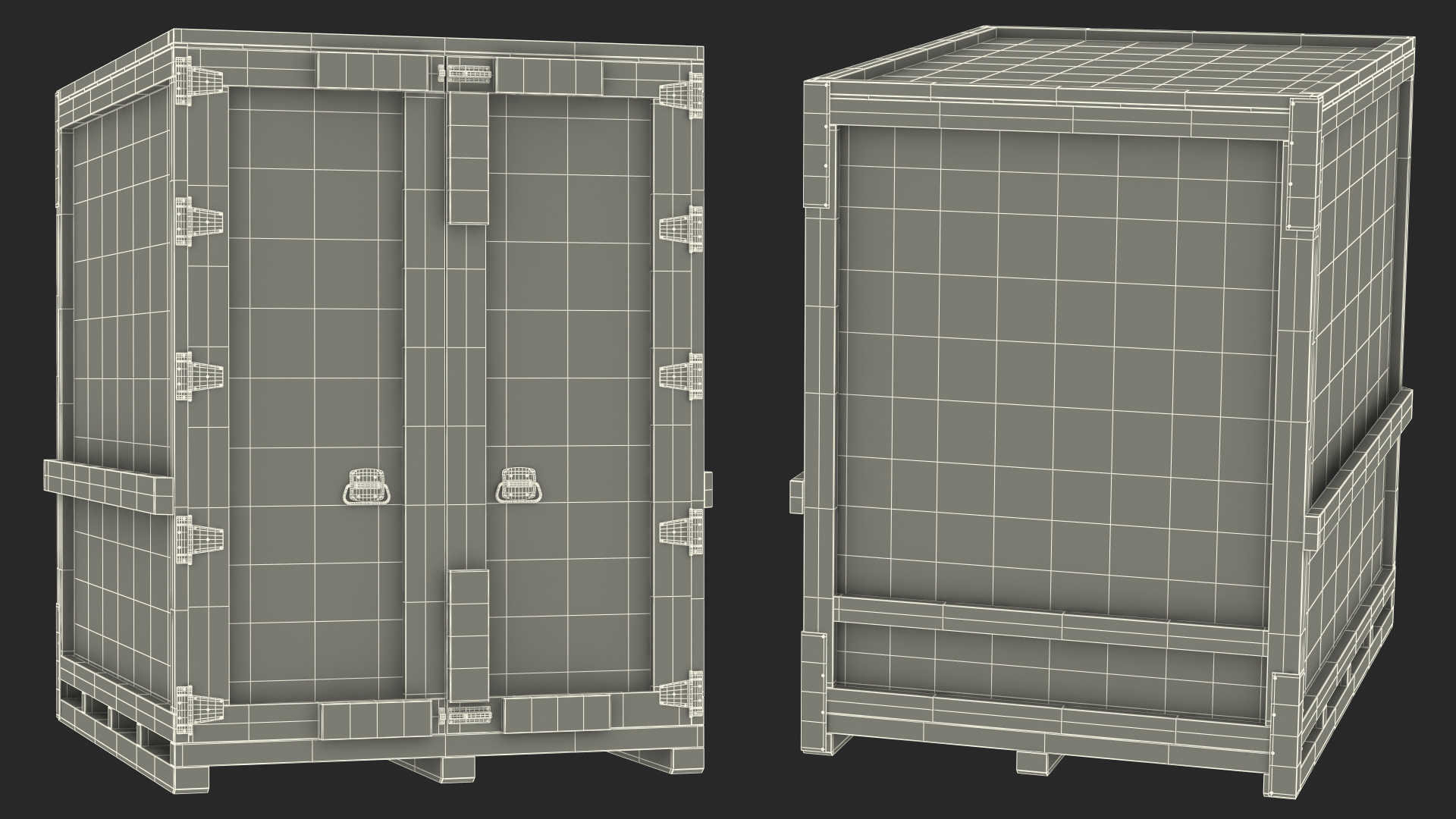 3D Wooden Shipping Crate