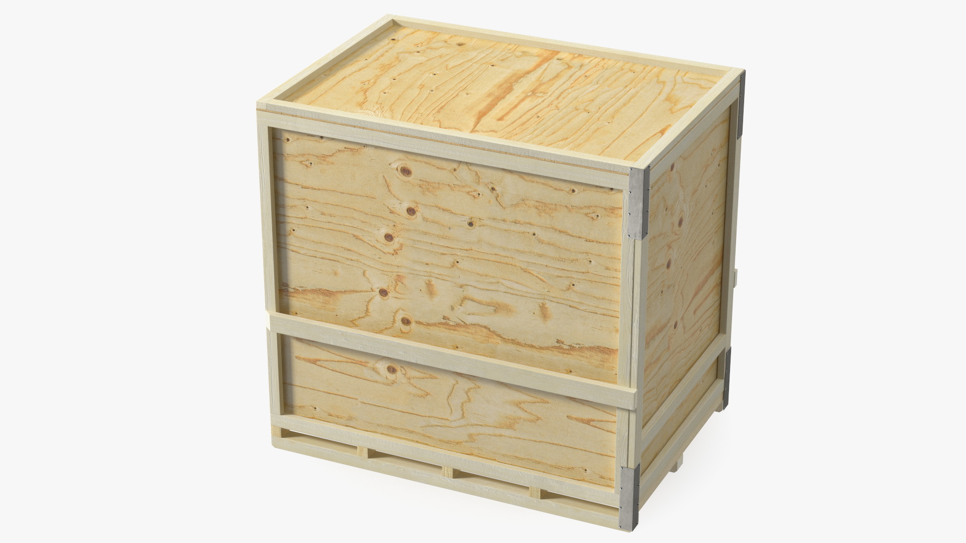 3D Wooden Shipping Crate