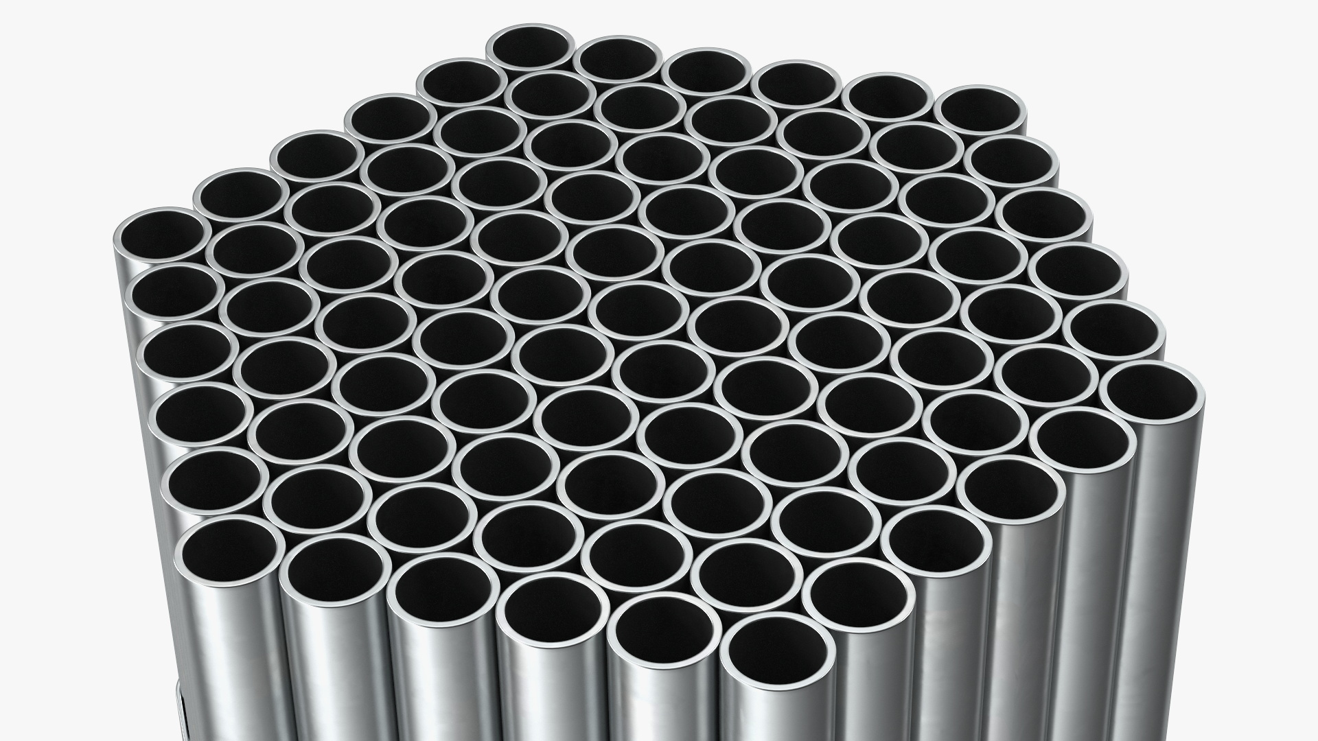 Thin Steel Pipes Bundle 2 Meters 3D