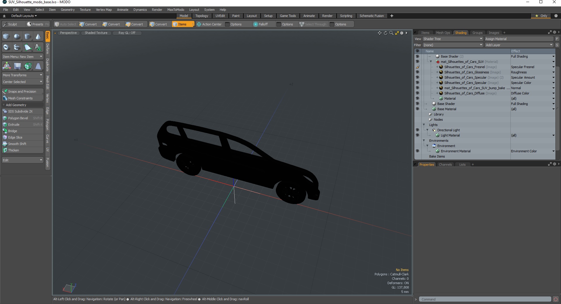 SUV Silhouette 3D model