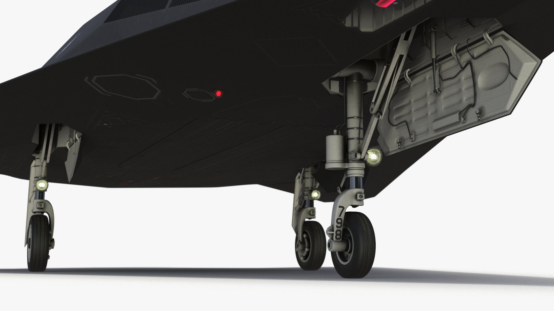 Lockheed F-117 Nighthawk Stealth Aircraft Simplified 3D