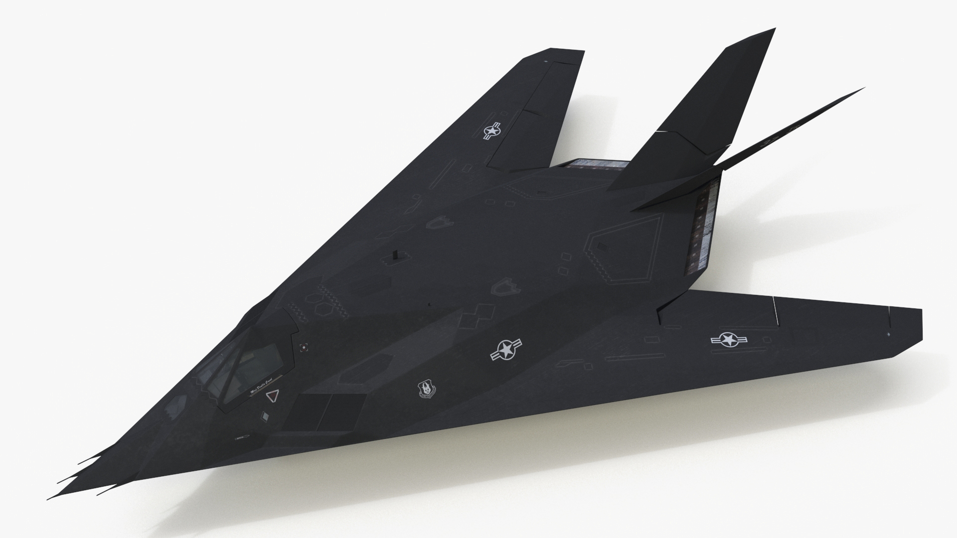 Lockheed F-117 Nighthawk Stealth Aircraft Simplified 3D