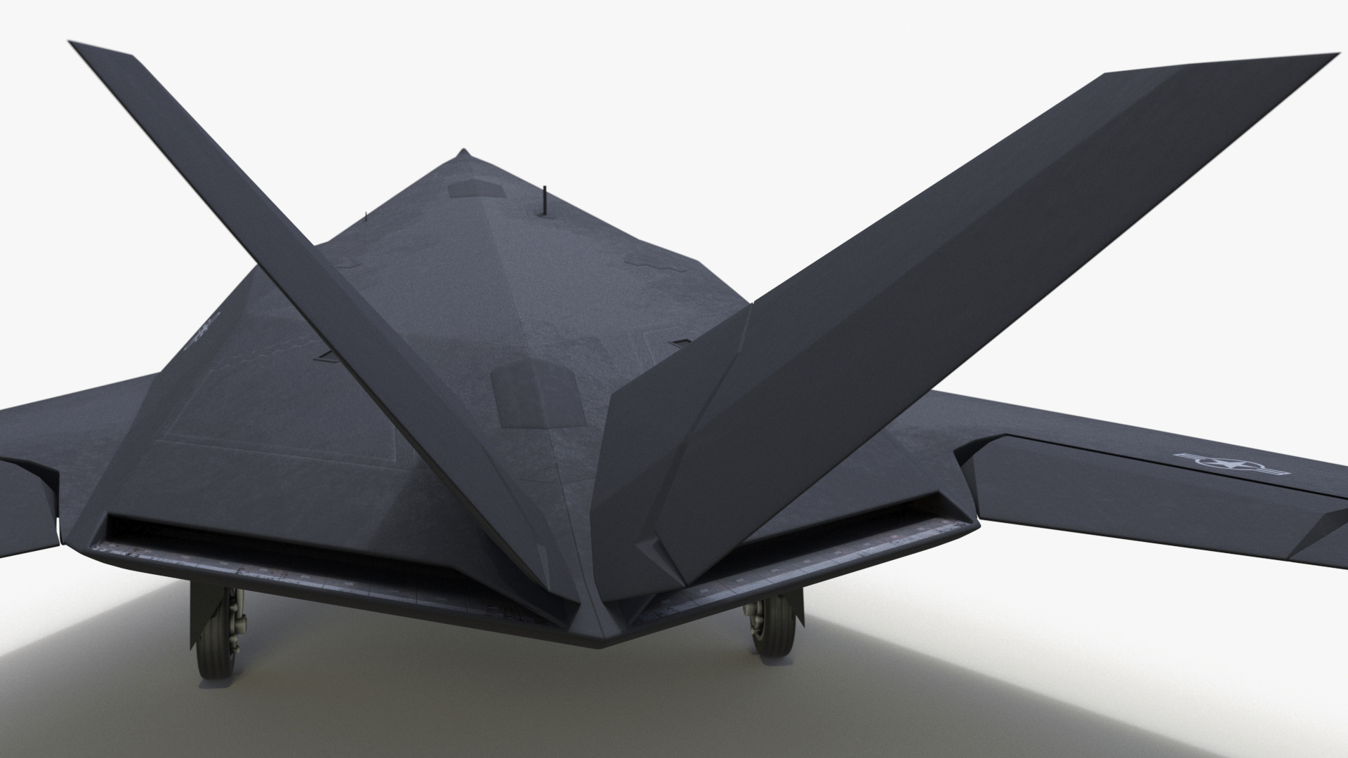 Lockheed F-117 Nighthawk Stealth Aircraft Simplified 3D