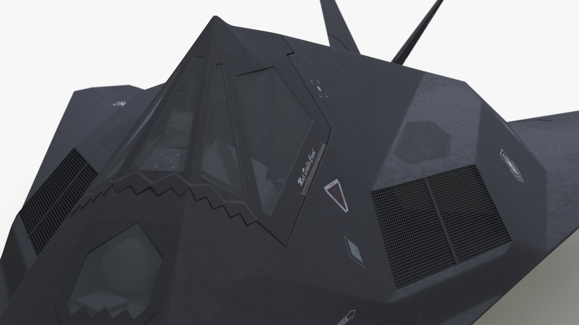 Lockheed F-117 Nighthawk Stealth Aircraft Simplified 3D