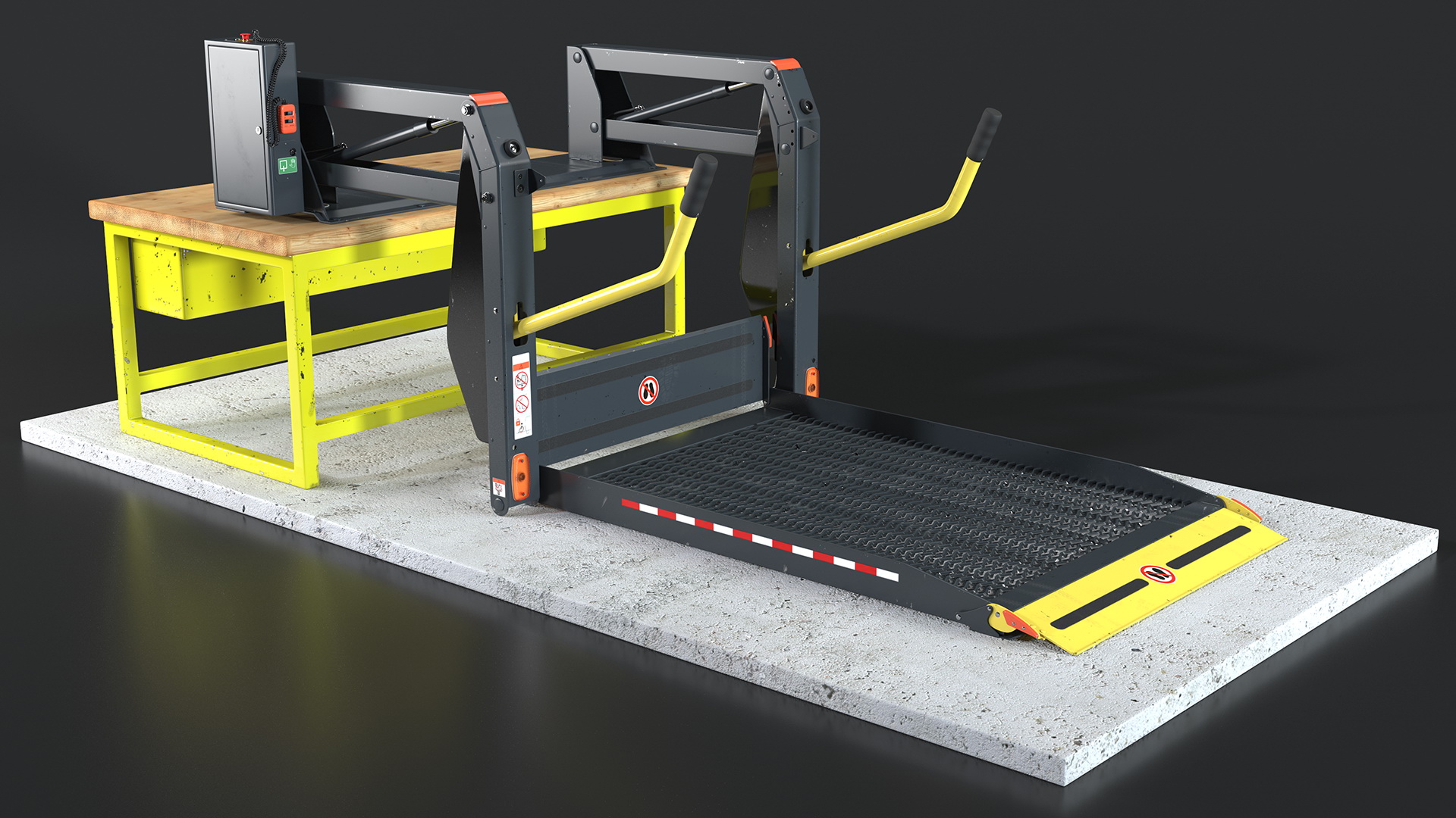 Linear Wheelchair Lift 3D