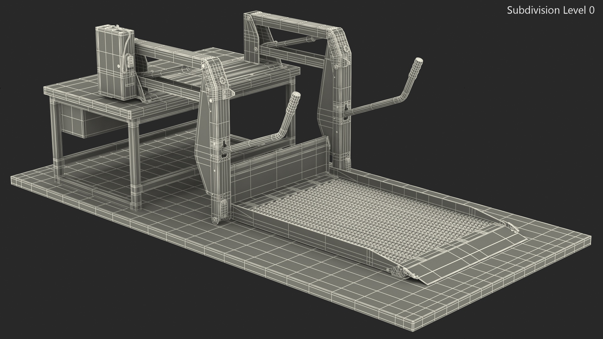 Linear Wheelchair Lift 3D