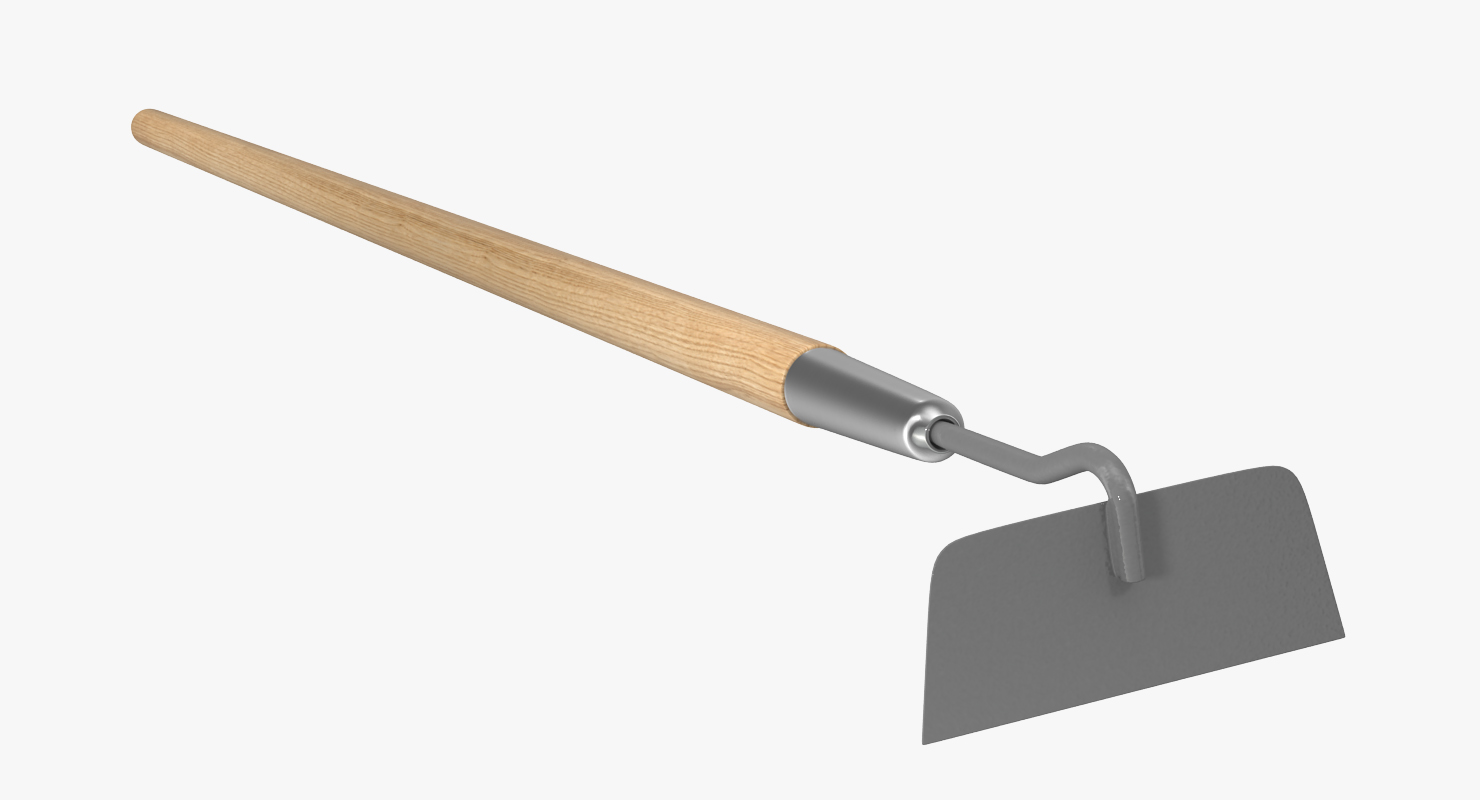 Stainless Steel Draw Hoe 3D model