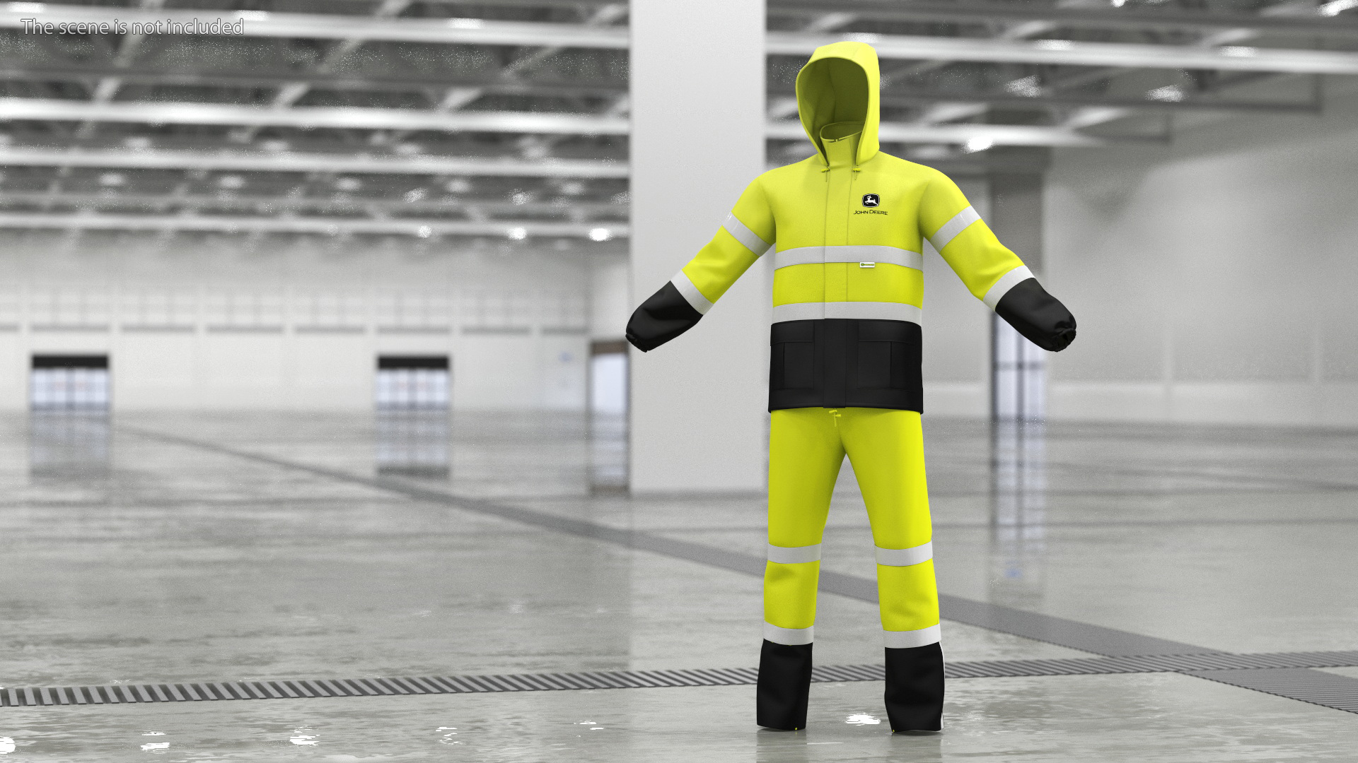 3D John Deere Rain Suit High Visibility