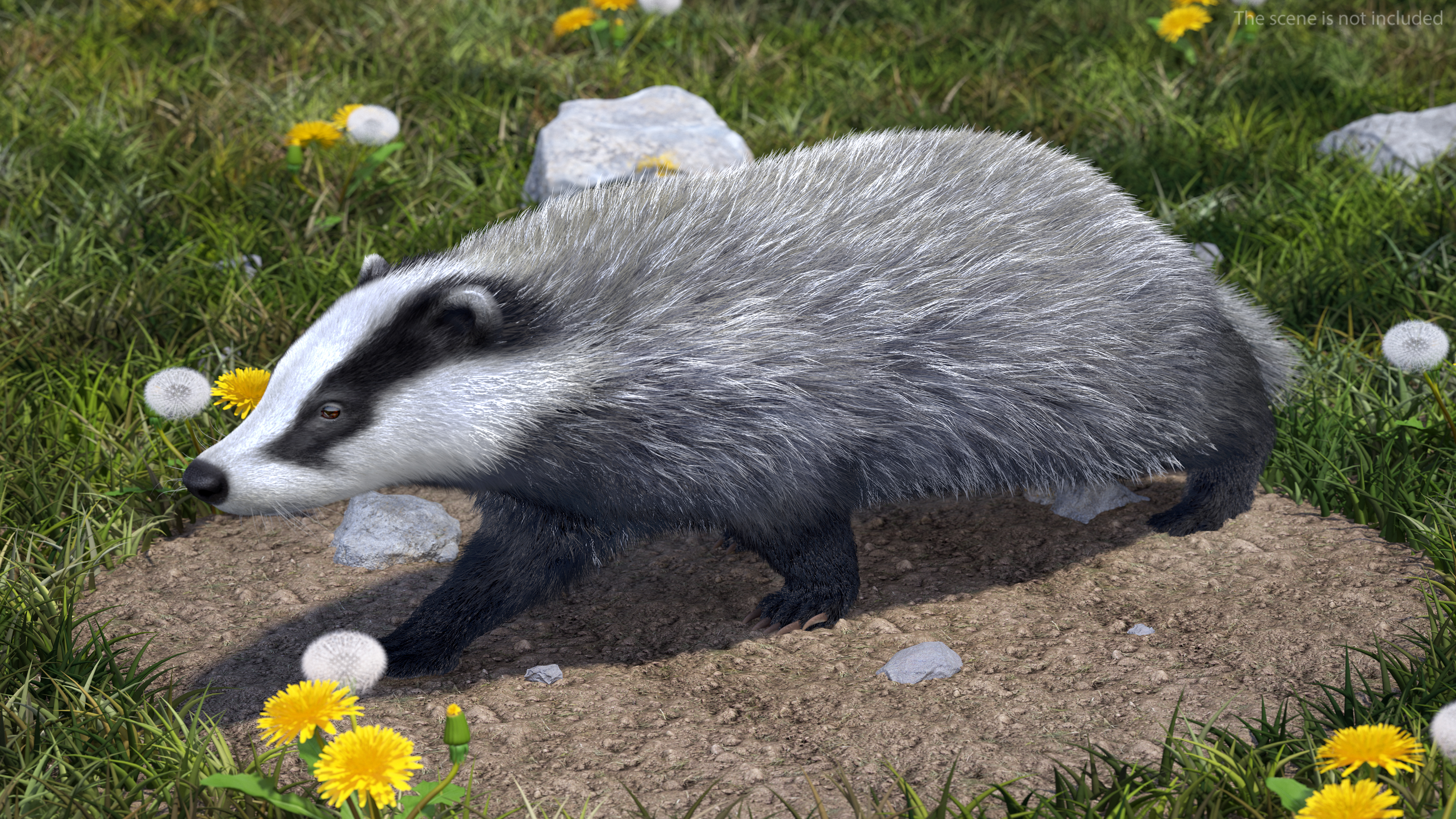 Walking Badger 3D model