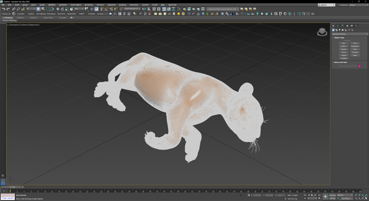 3D Tiger Cub Sleeping for 3D Print