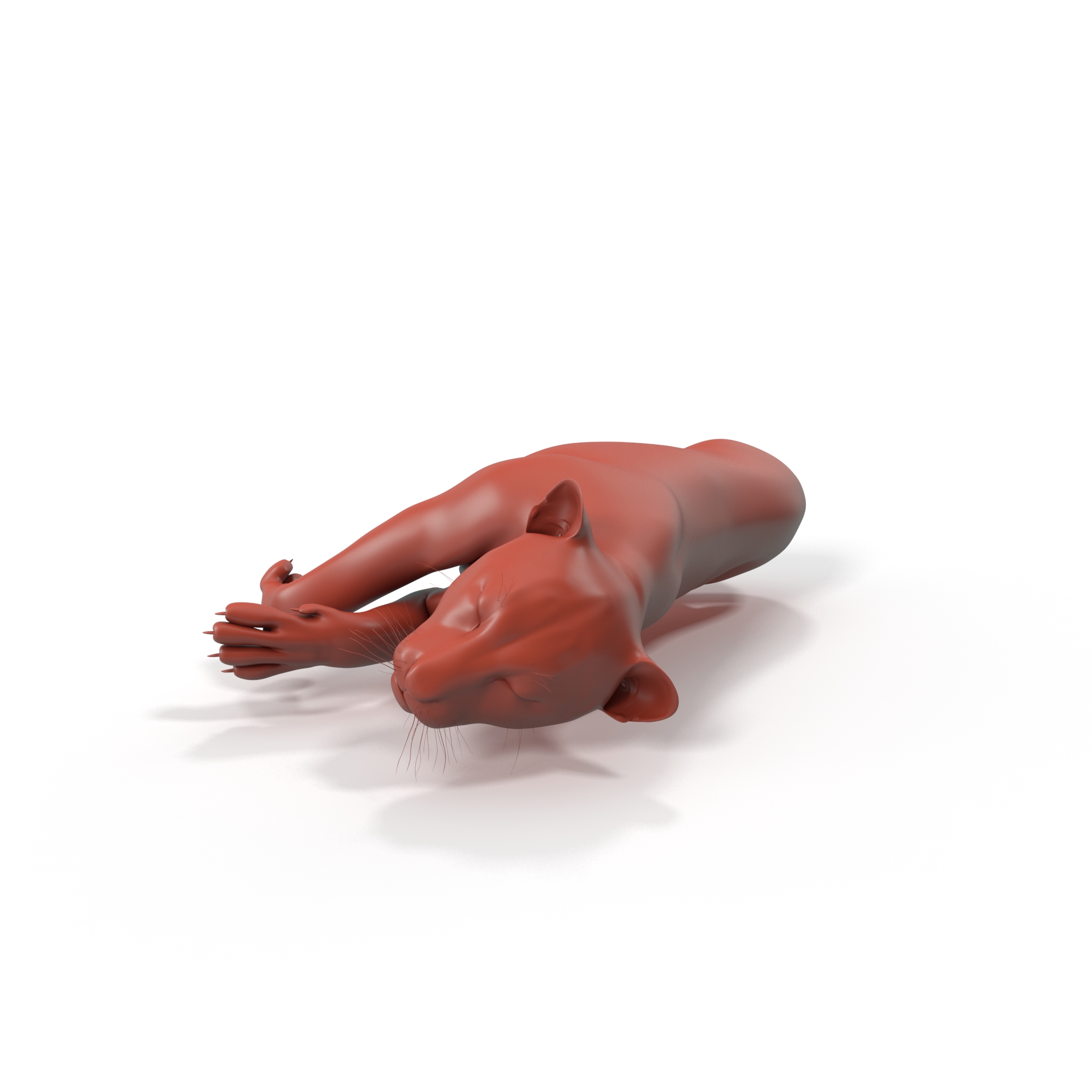 3D Tiger Cub Sleeping for 3D Print