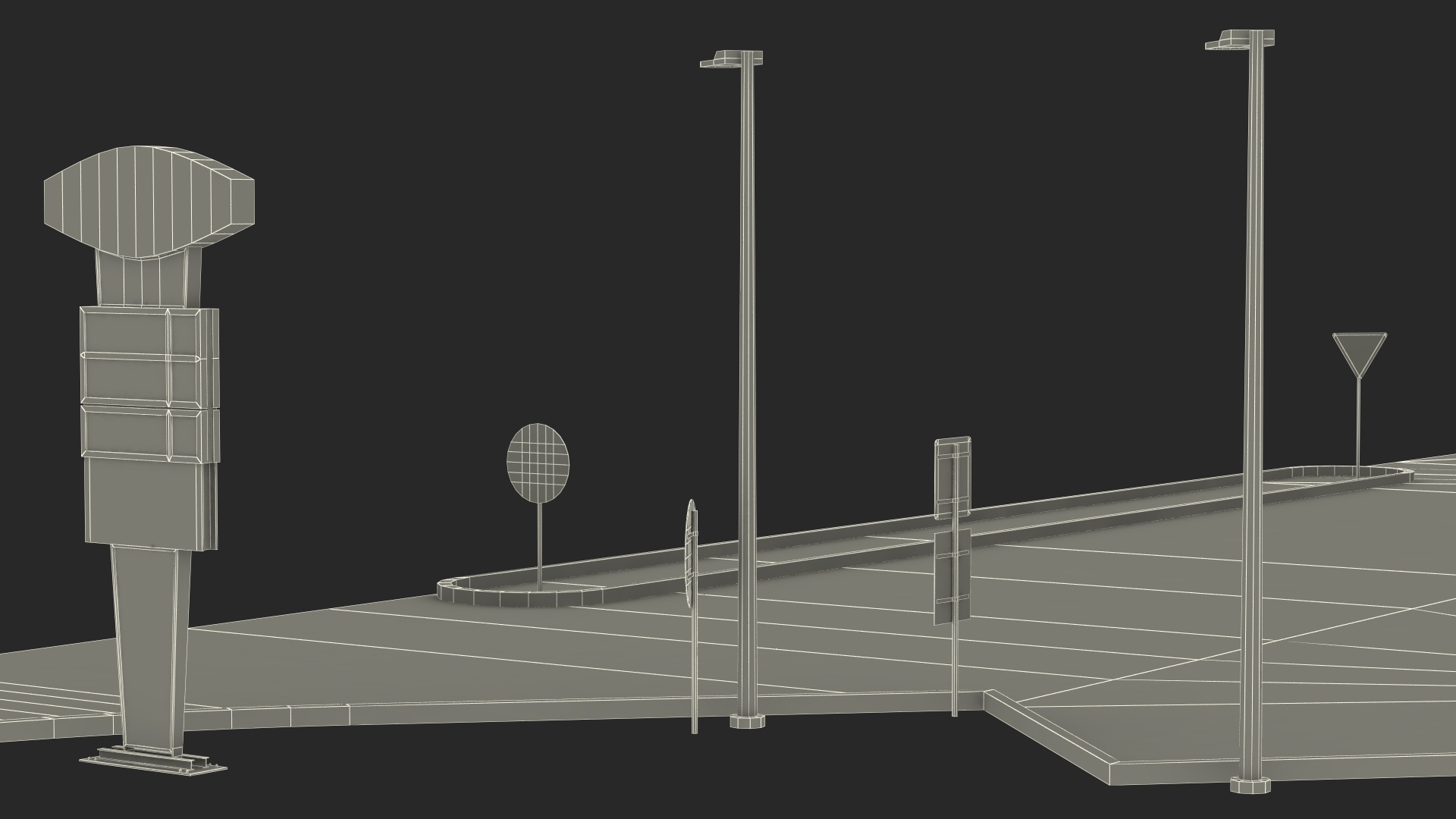 3D Modern Parking Lot model