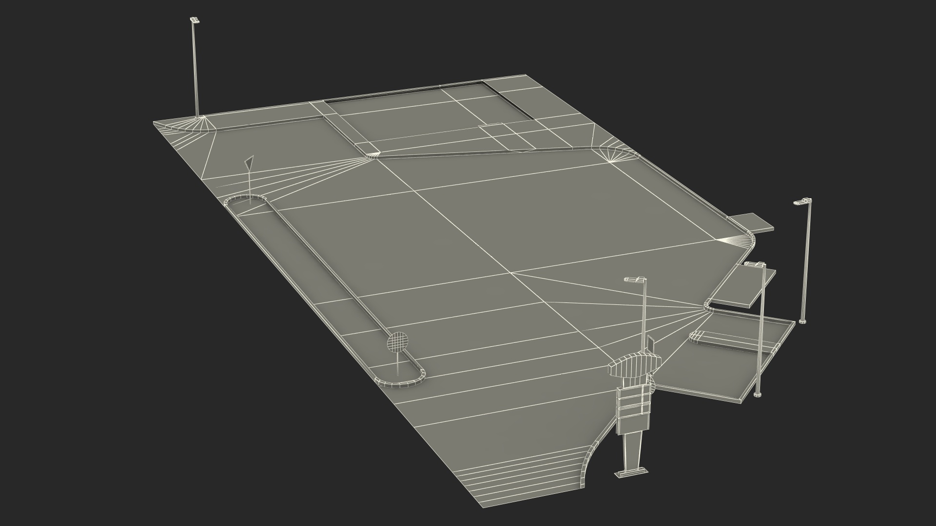 3D Modern Parking Lot model