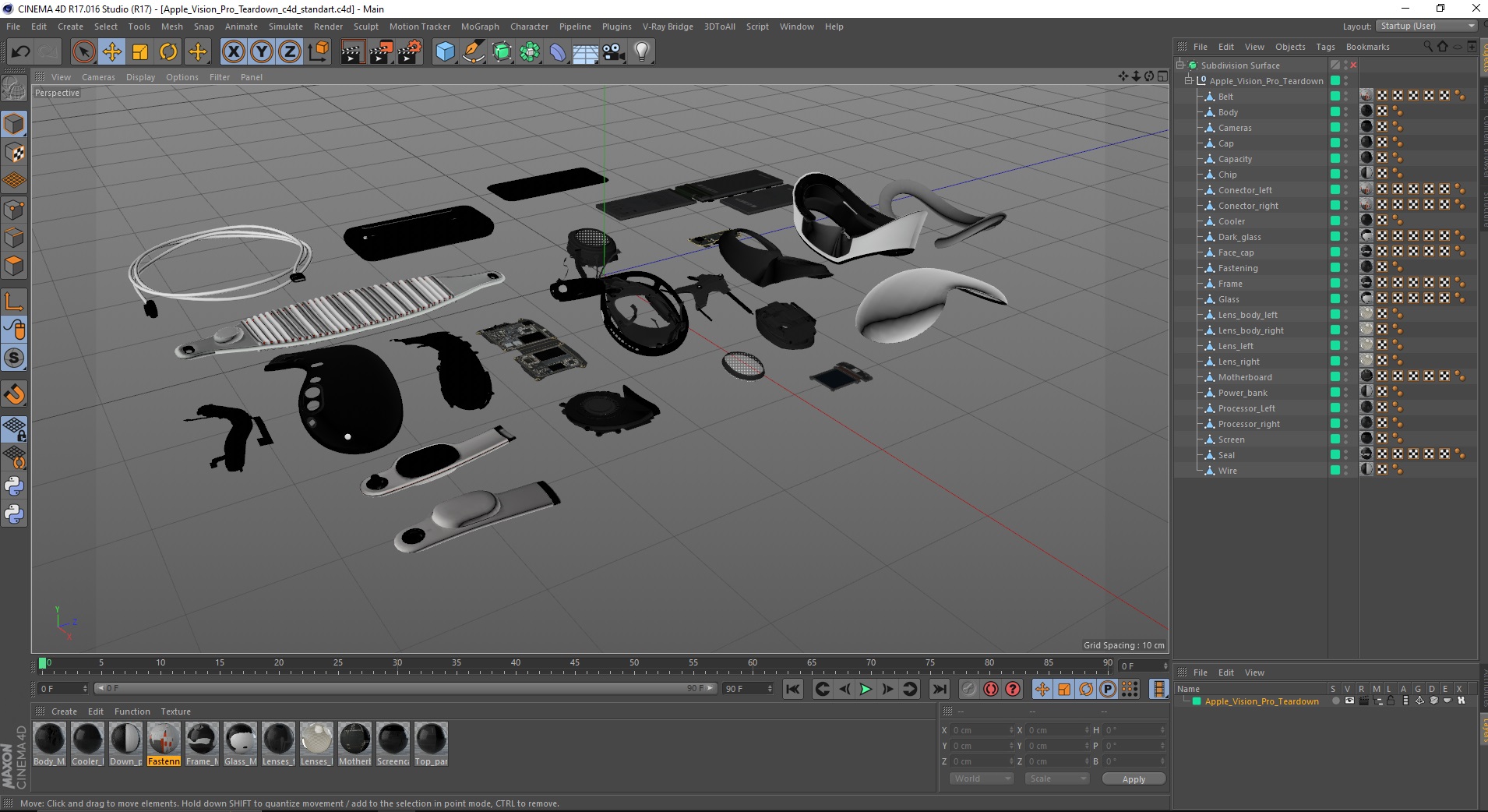 3D model Apple Vision Pro Teardown