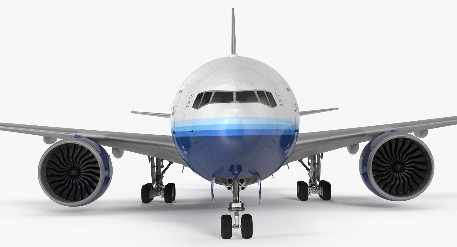 Boeing 777 200ER United Airlines Rigged 3D model