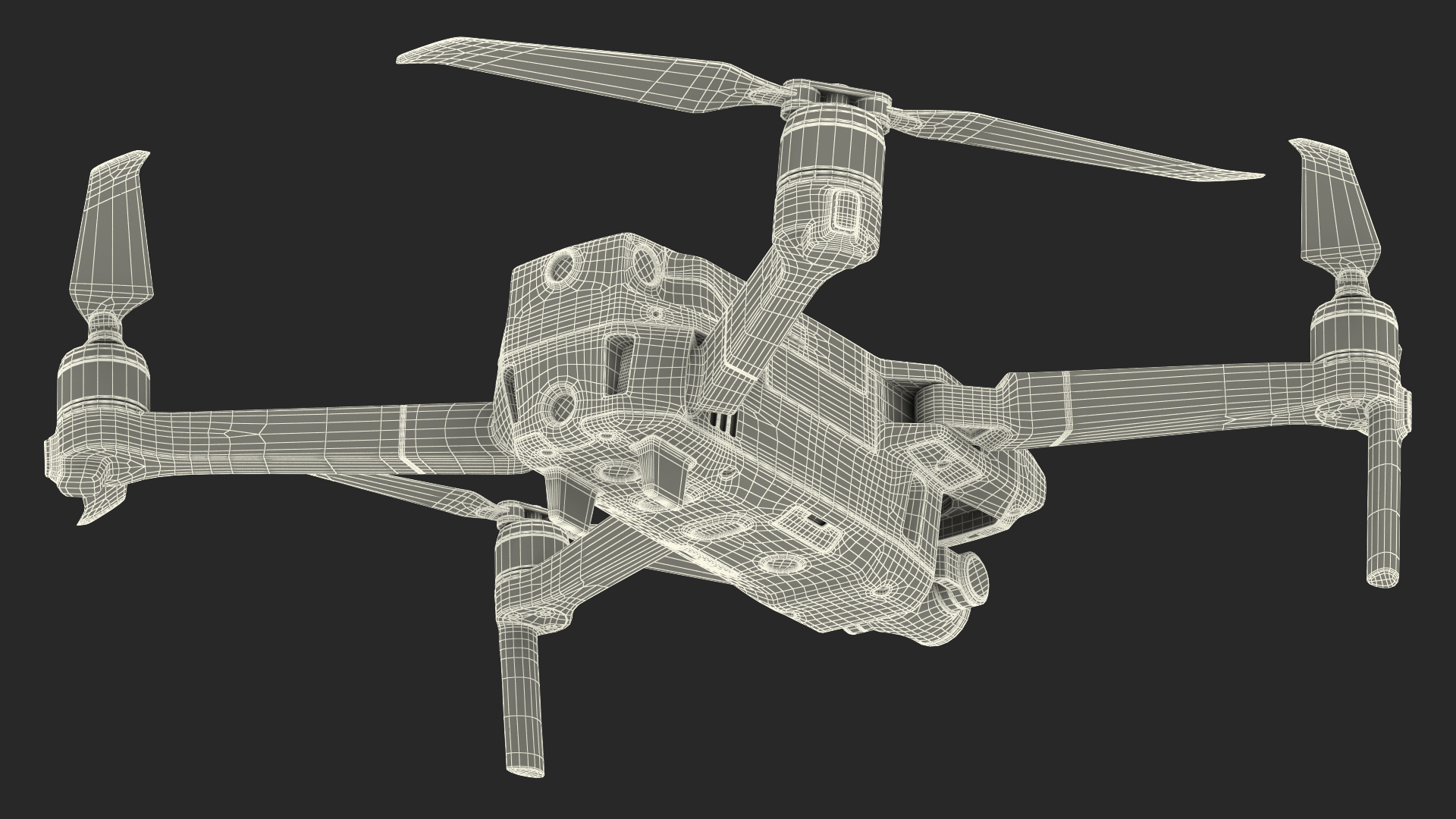 Aerial Drone Rigged 3D model