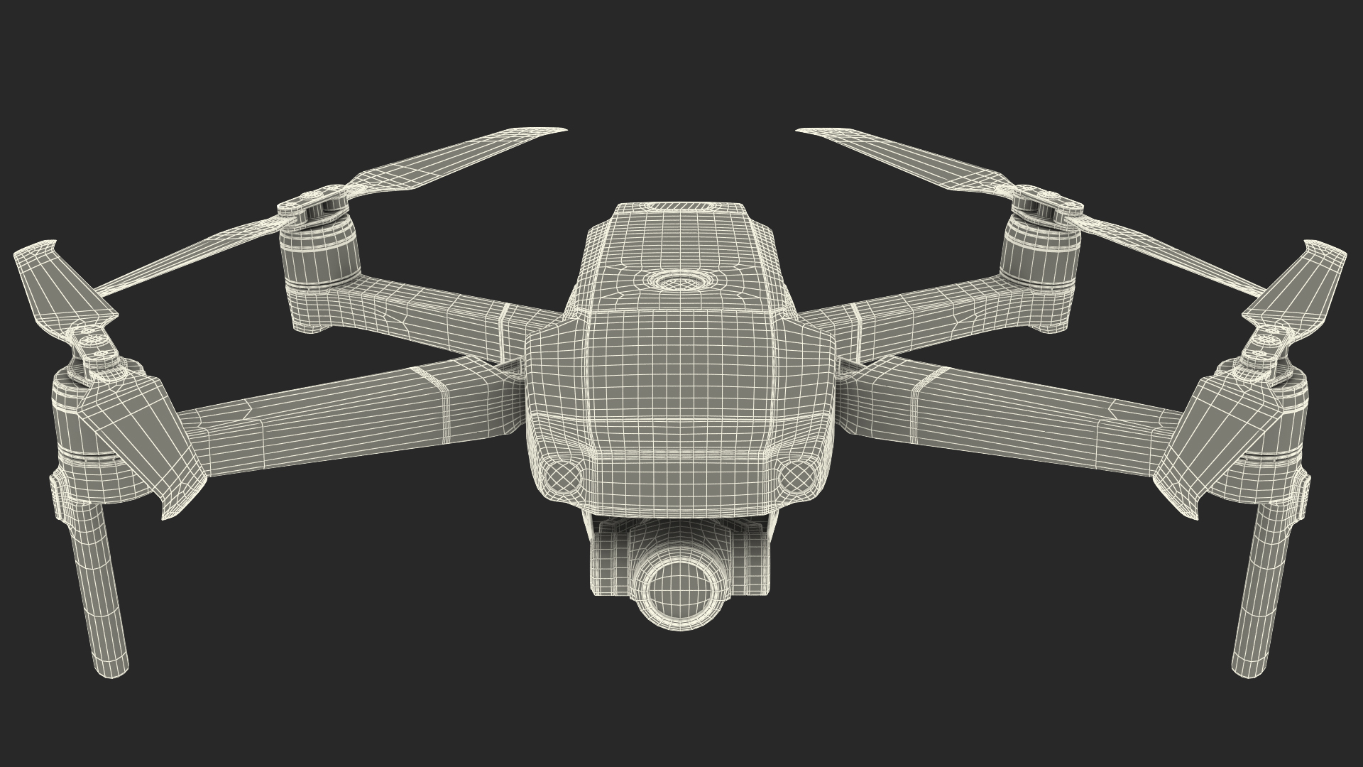 Aerial Drone Rigged 3D model