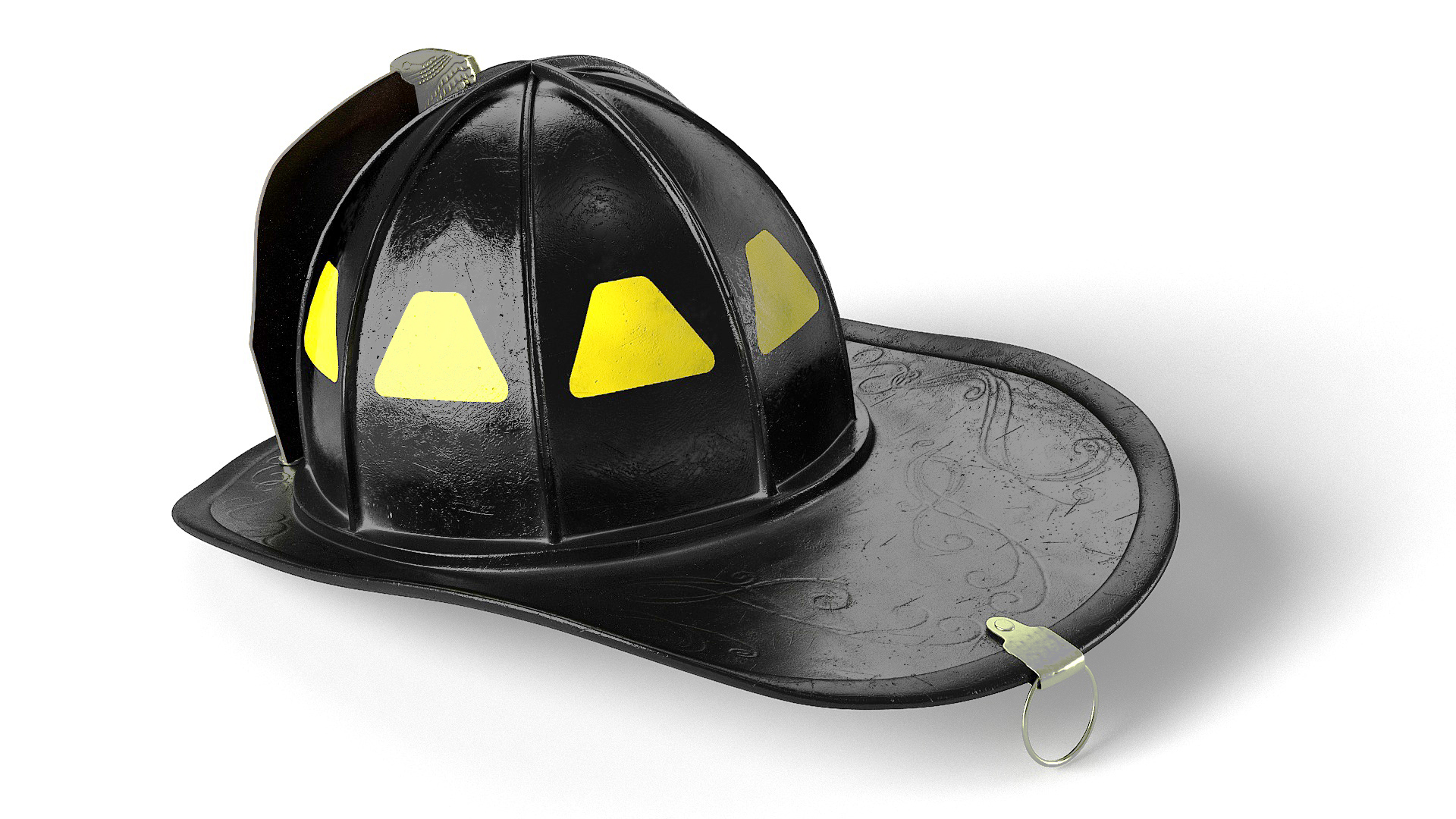 Firefighter Helmet with Number 343 3D model