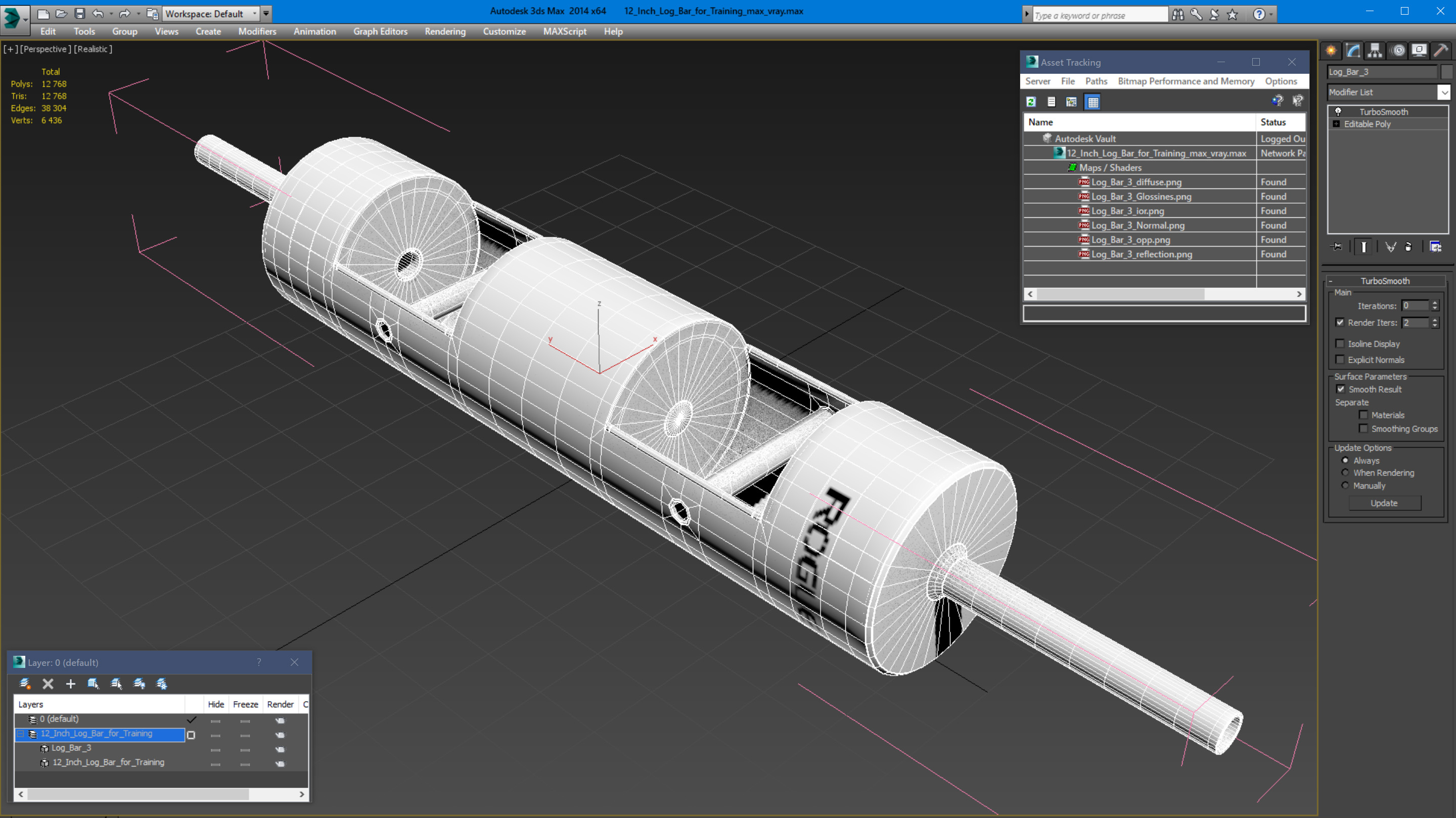 3D Log Bar for Training 12 Inch model