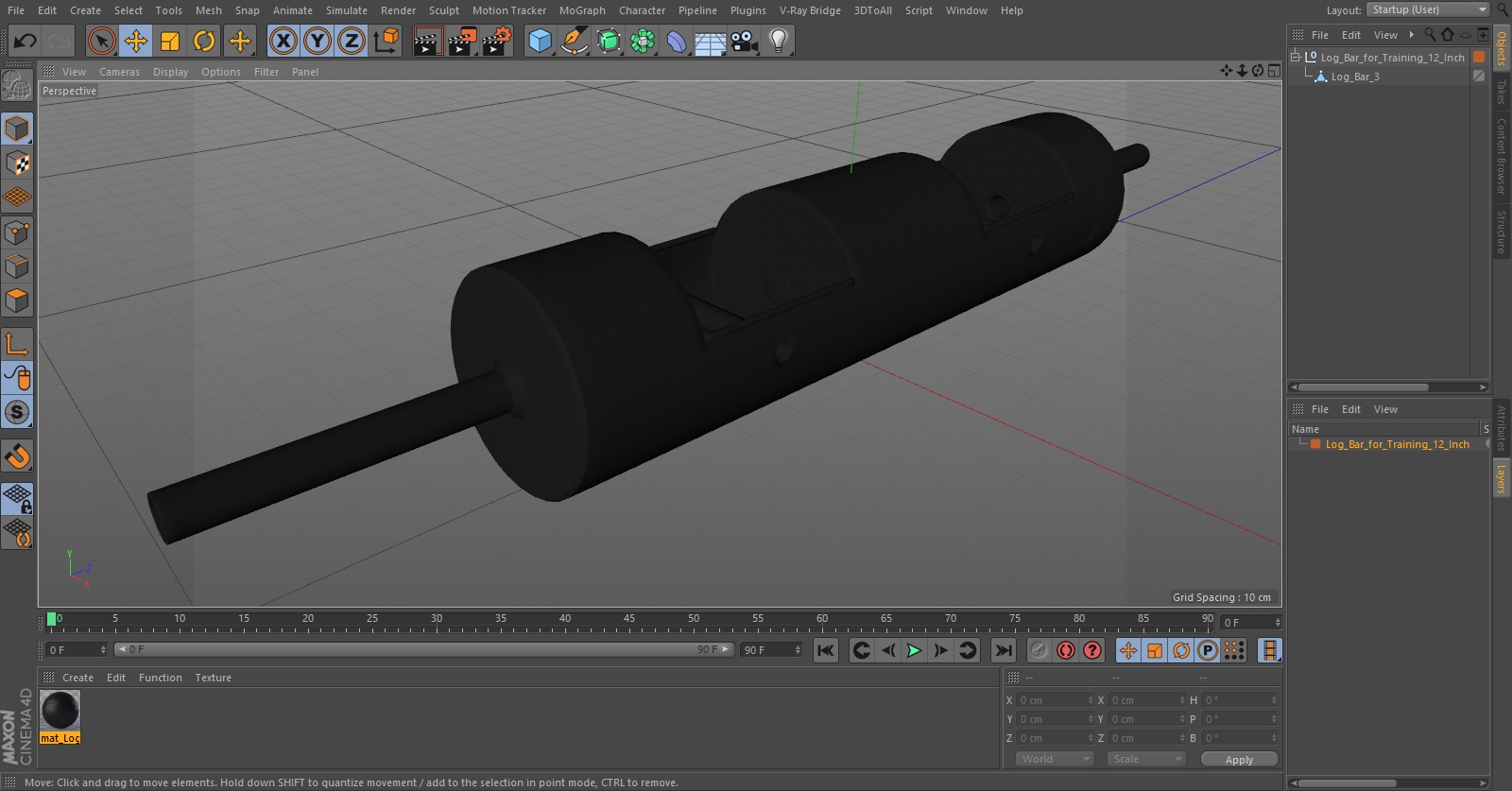 3D Log Bar for Training 12 Inch model