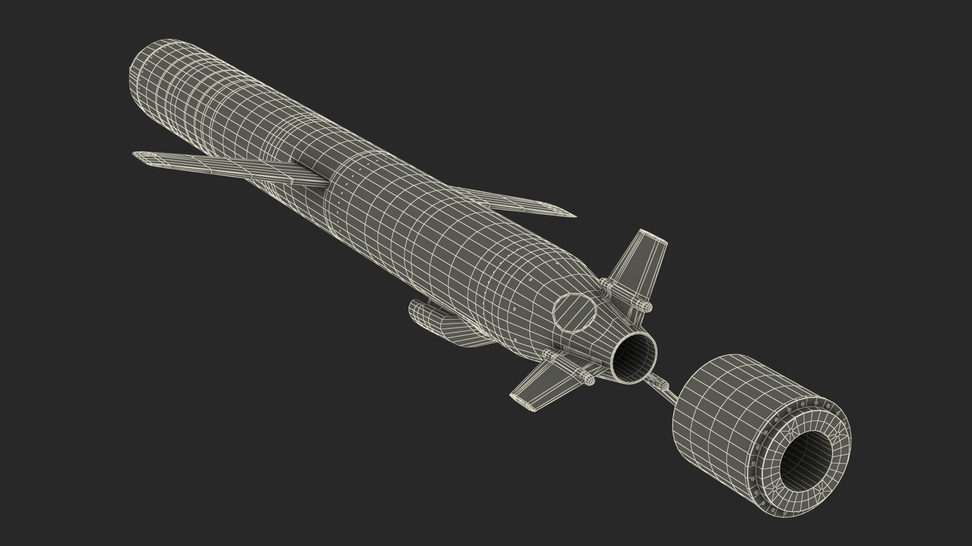 3D Military Cruise Missile model