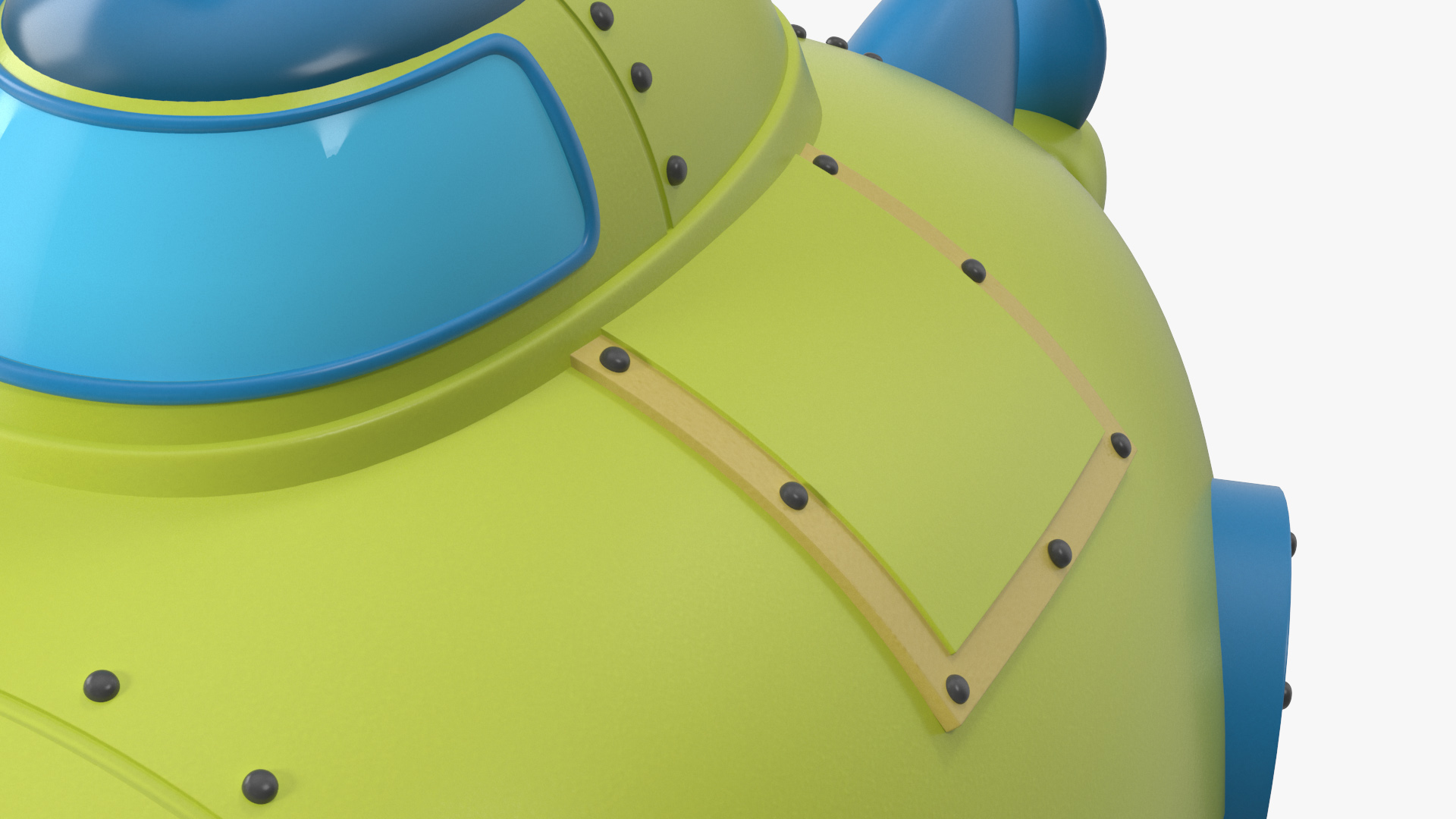 3D Cartoon Green Submarine model