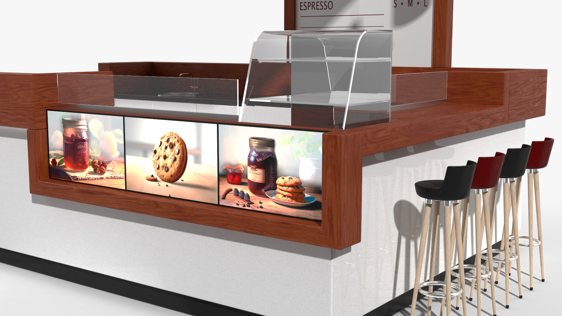 3D Empty Coffee Kiosk model