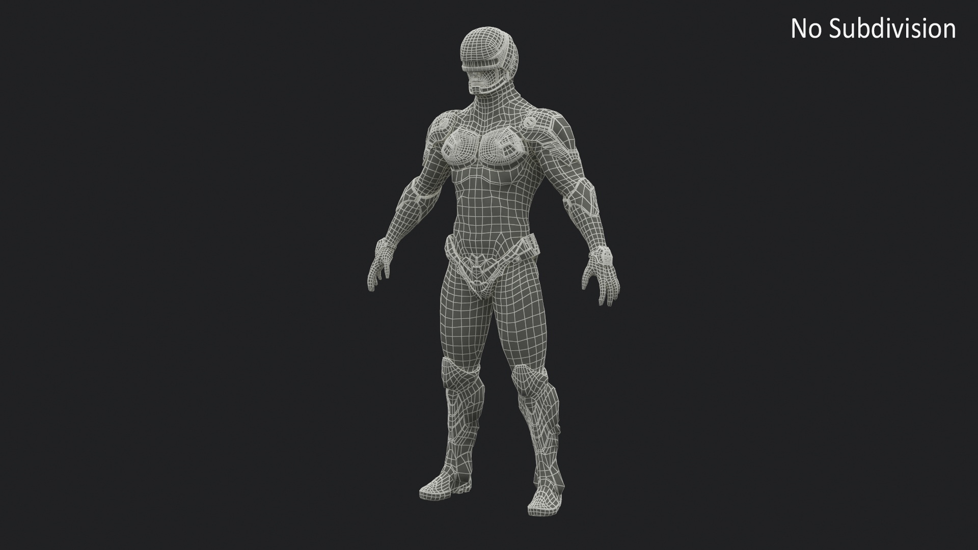 Space Soldier in Black Armor Rigged for Maya 3D model